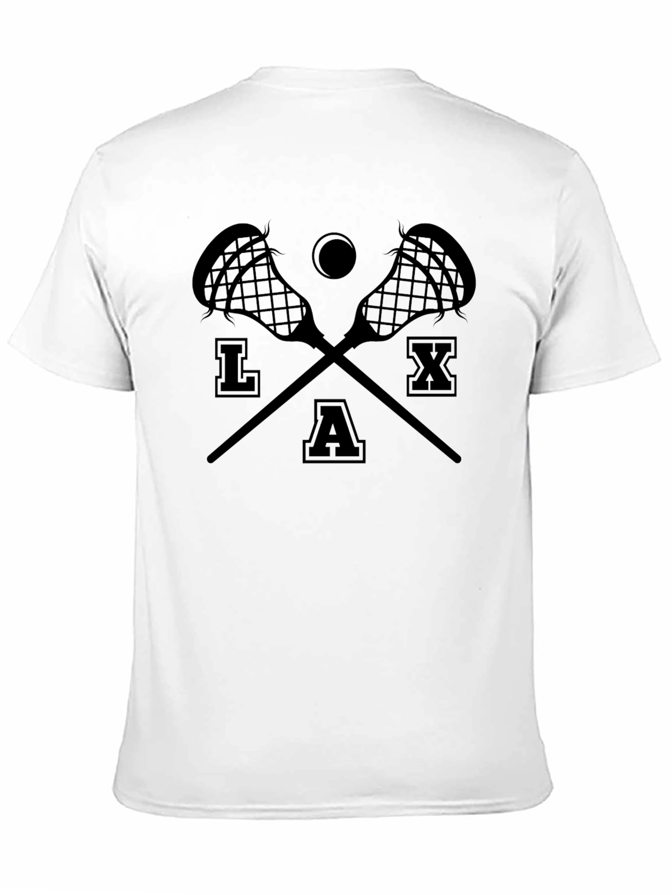 Mens Black Lacrosse Graphic T-Shirt