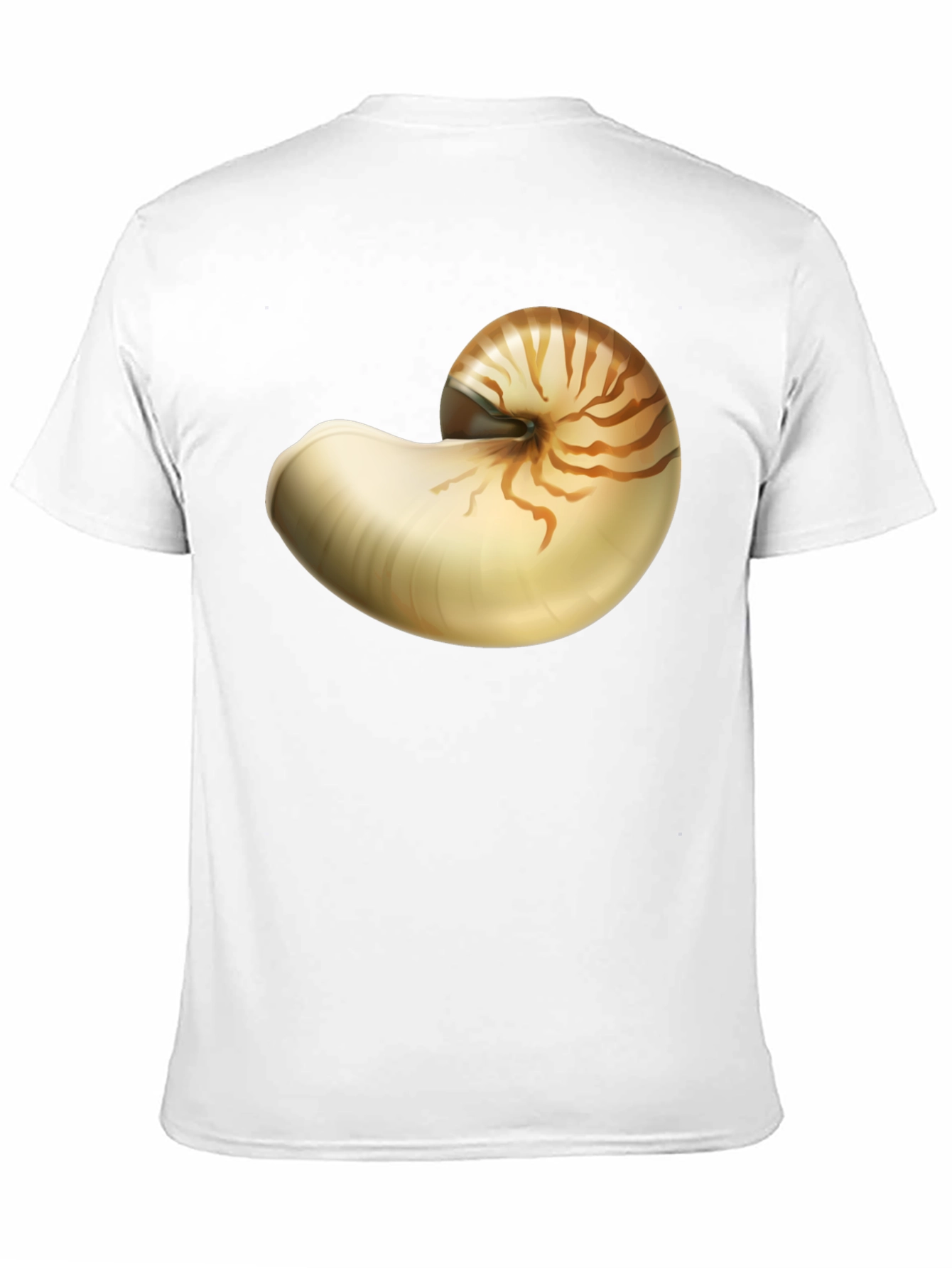 Nautilus Shell Graphic Tee - Black Cotton Blend