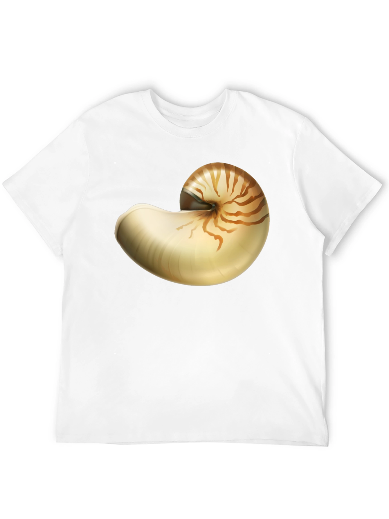 Nautilus Shell Graphic Tee - Black Cotton Blend
