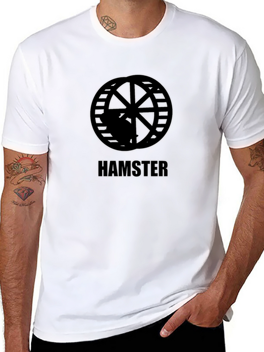 Hamster Wheel Graphic Black T-Shirt