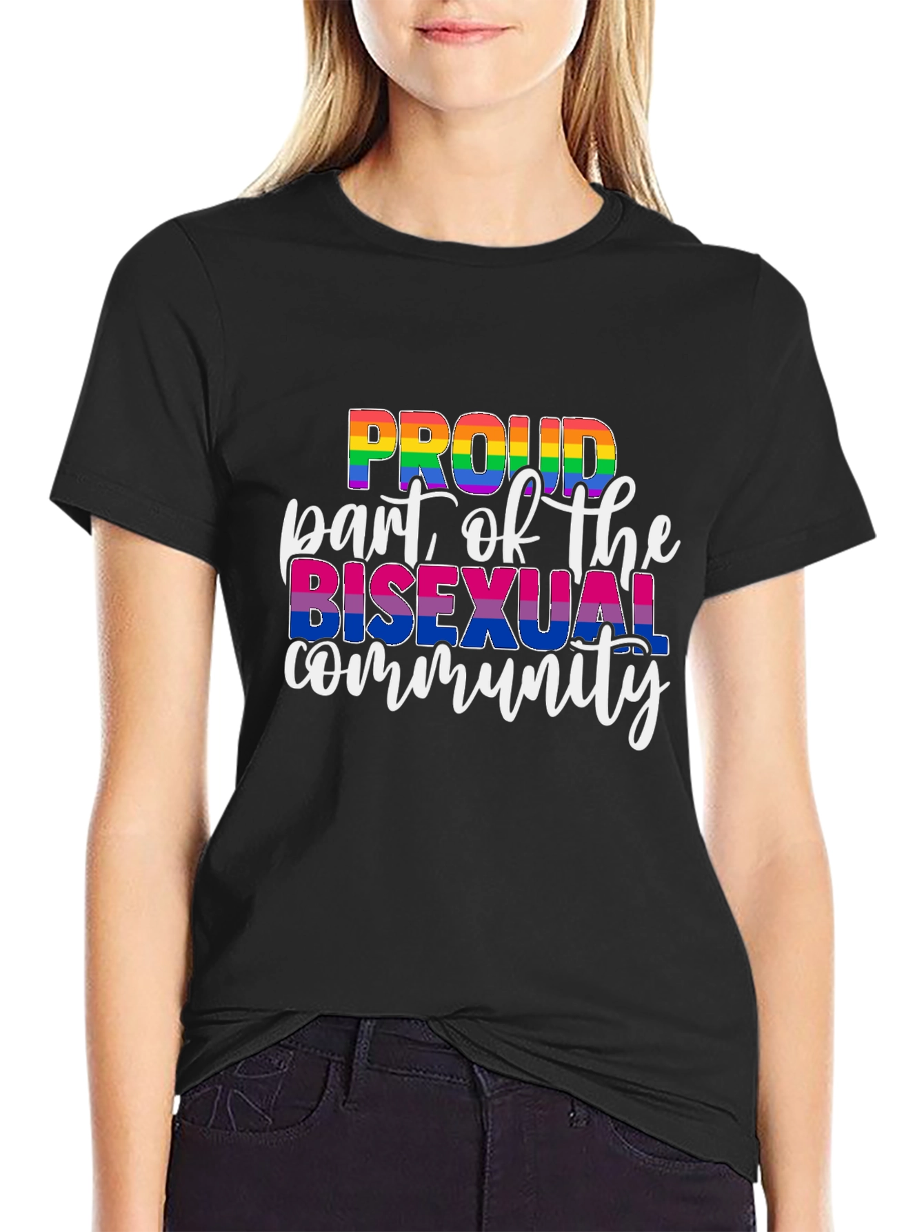 Proud Bisexual Community Black T-Shirt