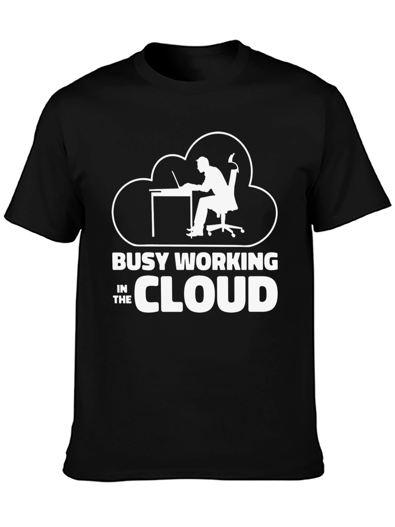 Busy Working in the Cloud T-Shirt Programmer Gift