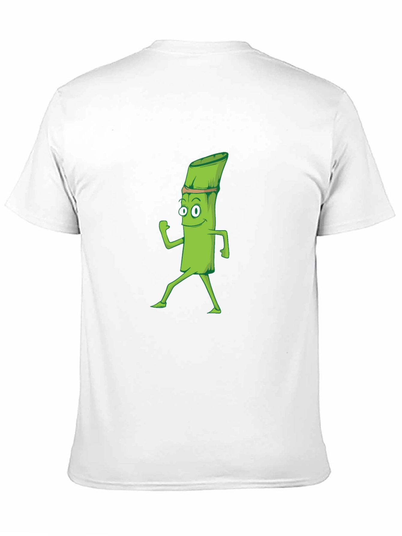 Funny Asparagus Cartoon Black T-Shirt