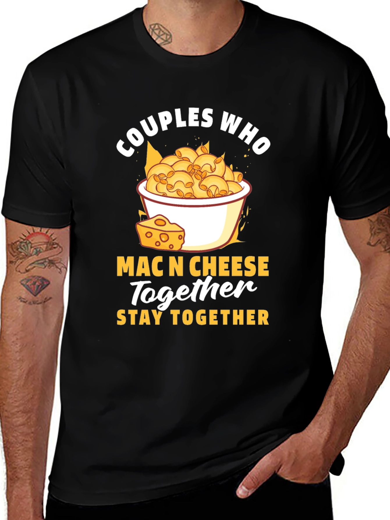 Couples Who Mac N Cheese Together Stay Together T-Shirt