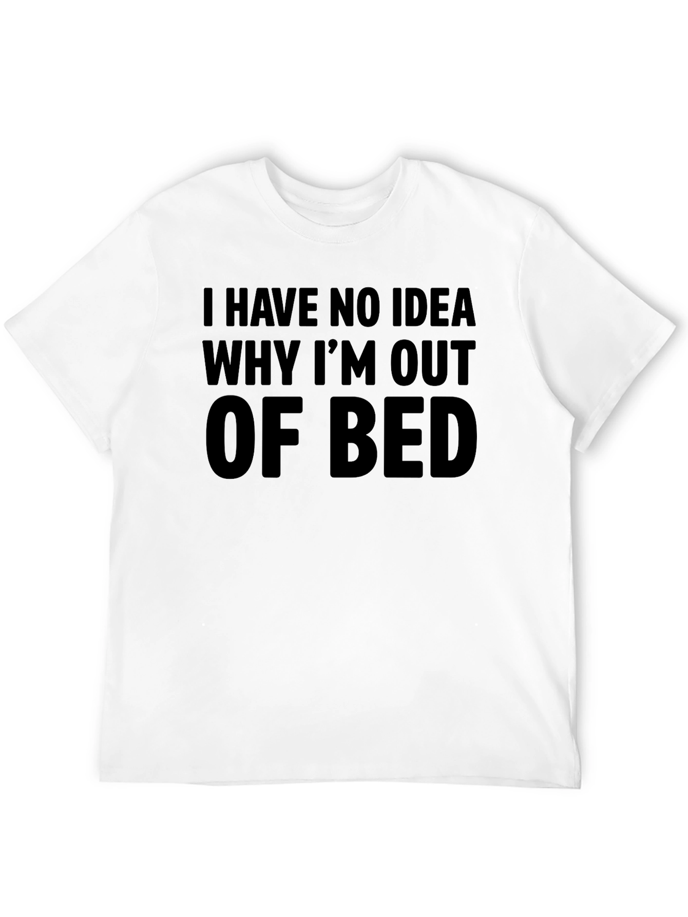 Funny Out of Bed Black Graphic T-Shirt