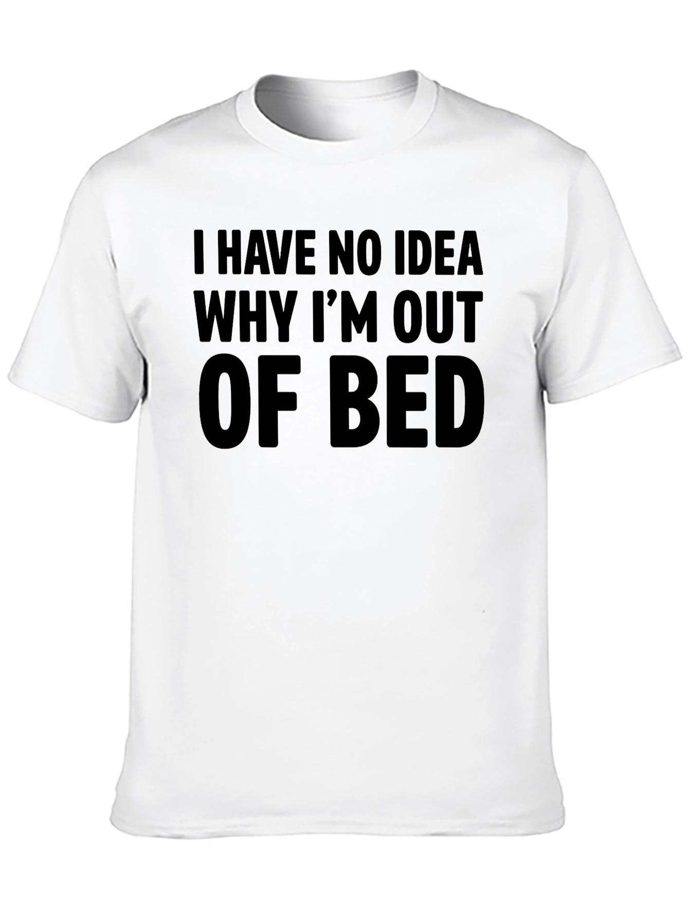 Funny Out of Bed Black Graphic T-Shirt