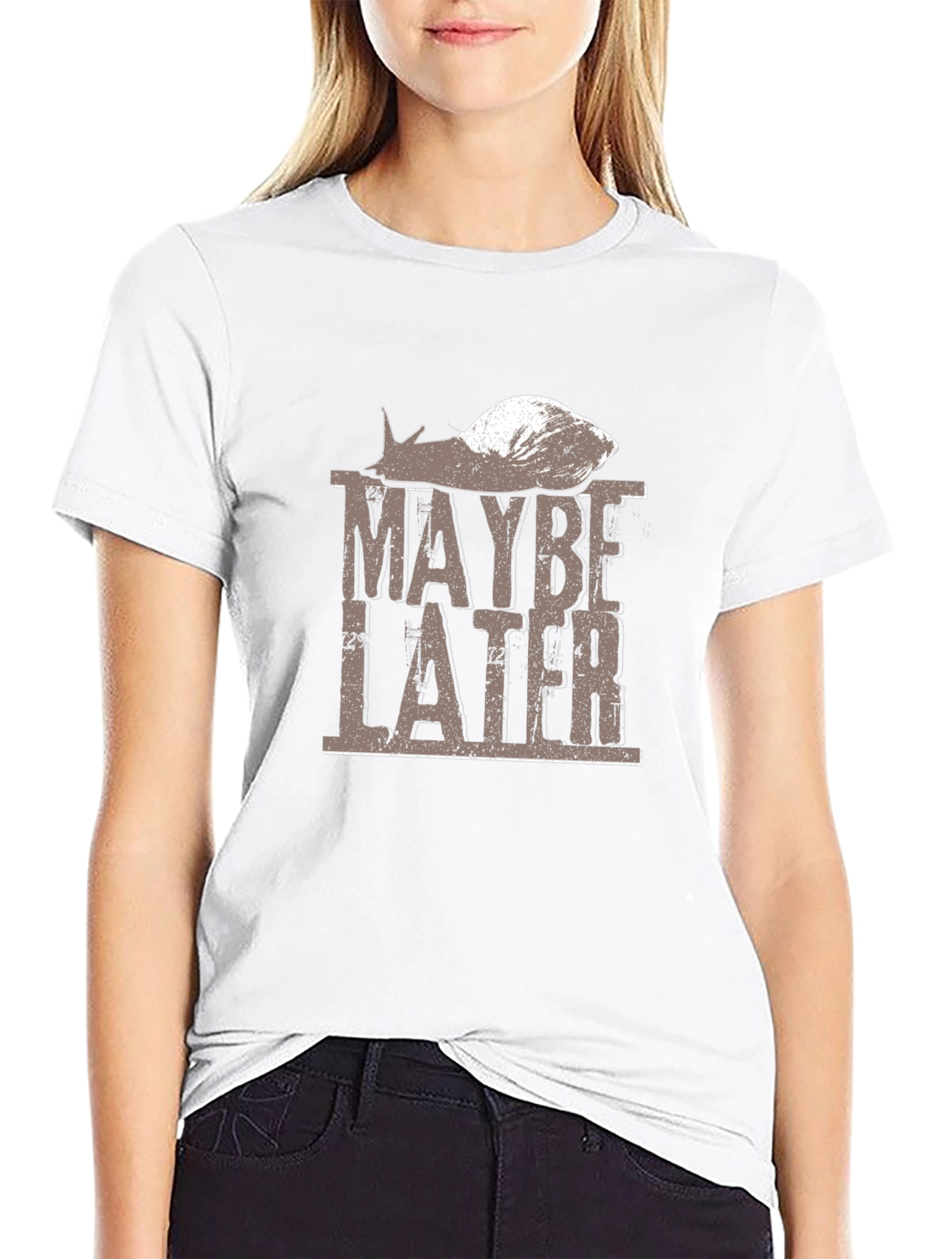 Maybe Later Snail Graphic T-Shirt