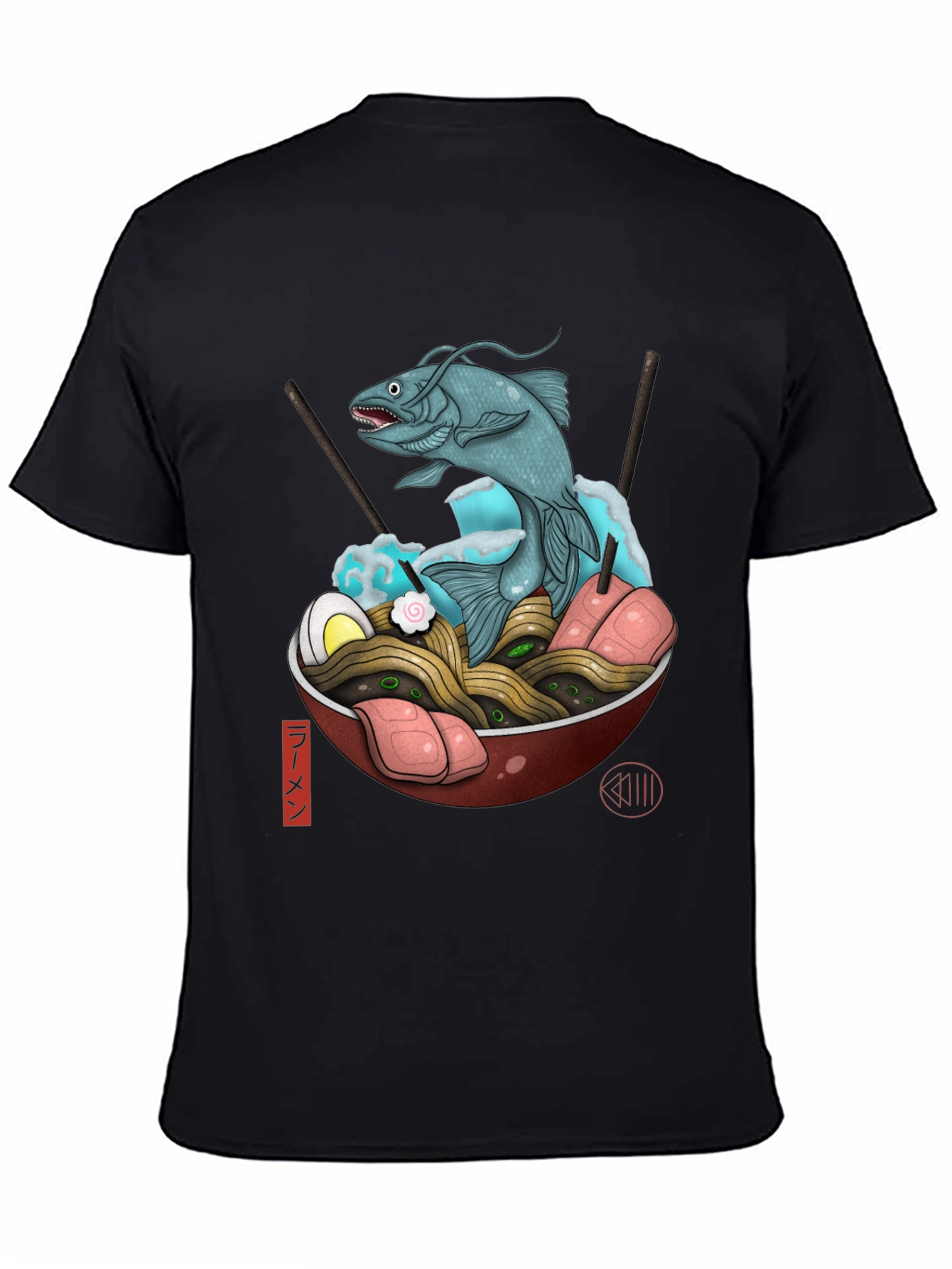 Ramen Bowl T-Shirt with Fish