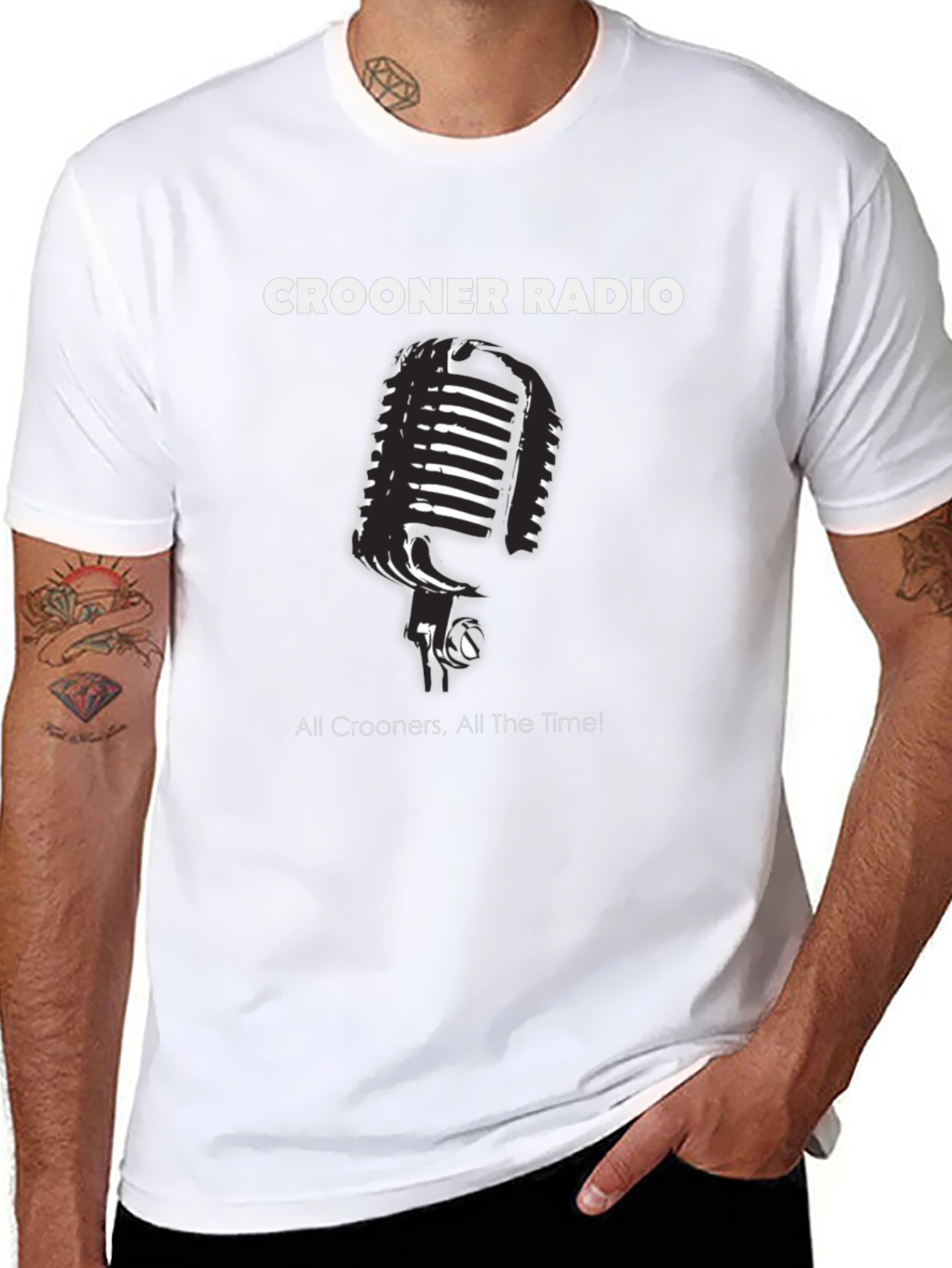 Crooner Radio T-Shirt - Classic Mic Design