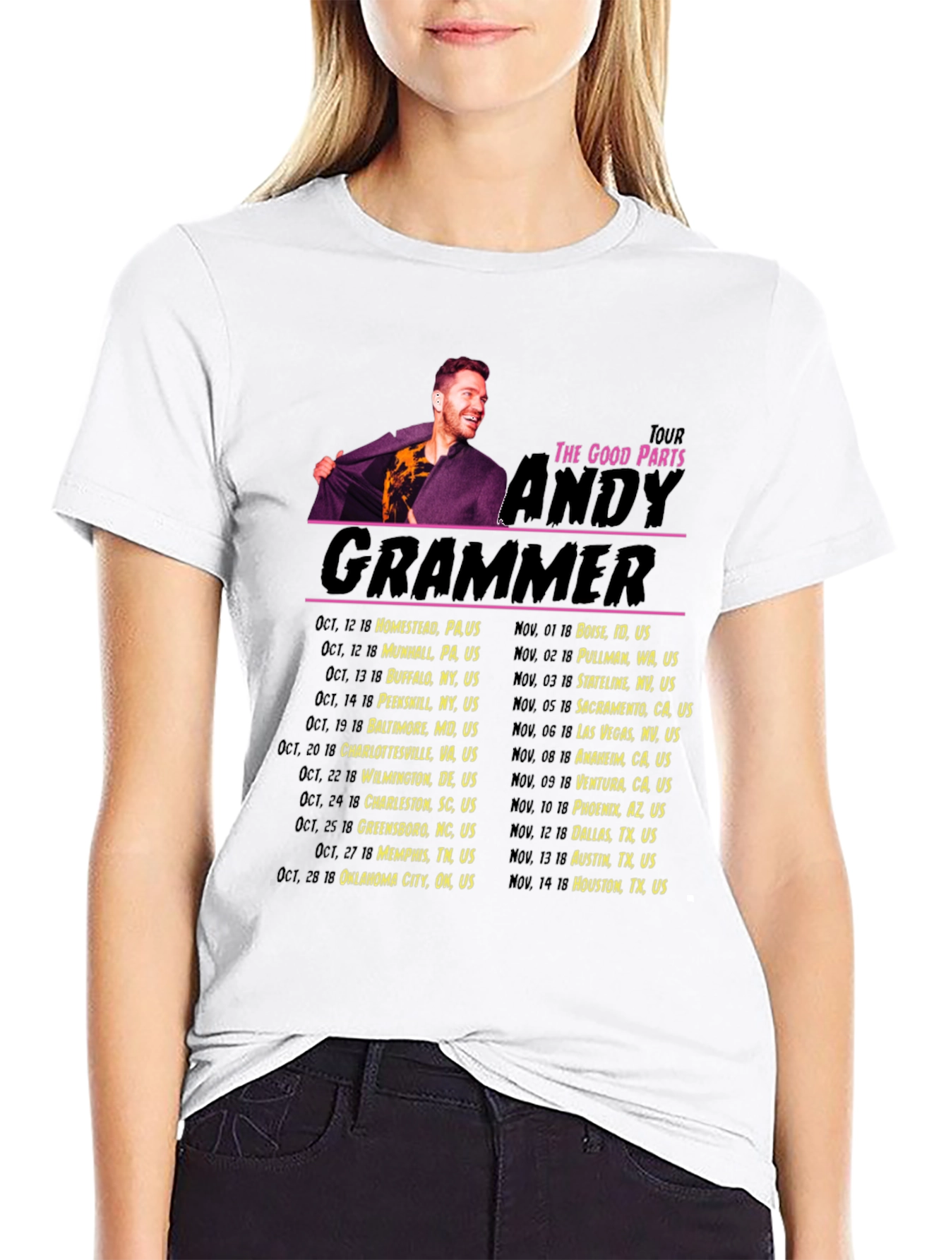 Andy Grammer The Good Parts Tour Black T-Shirt