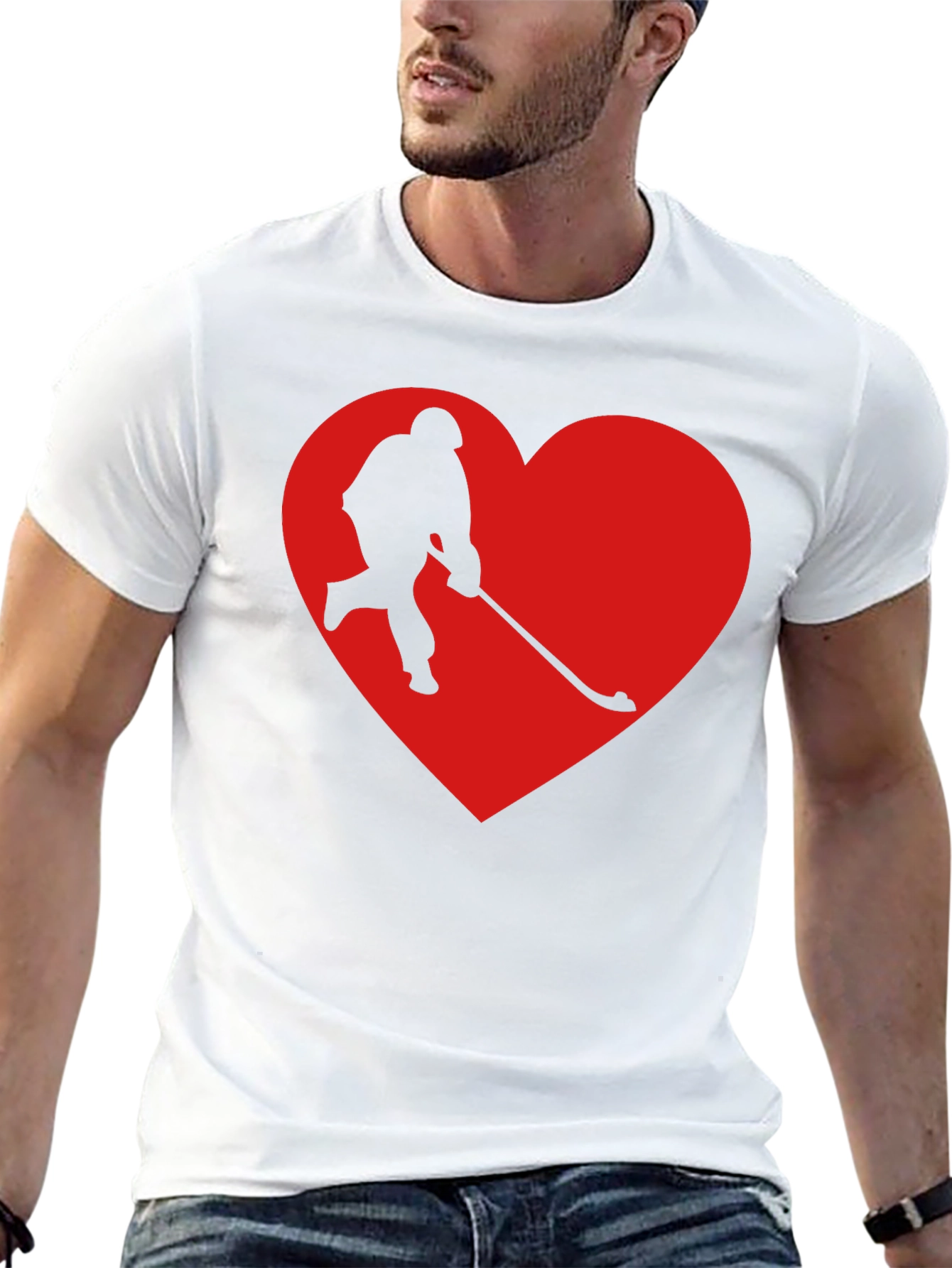 Hockey Love T-Shirt - Black Graphic Tee