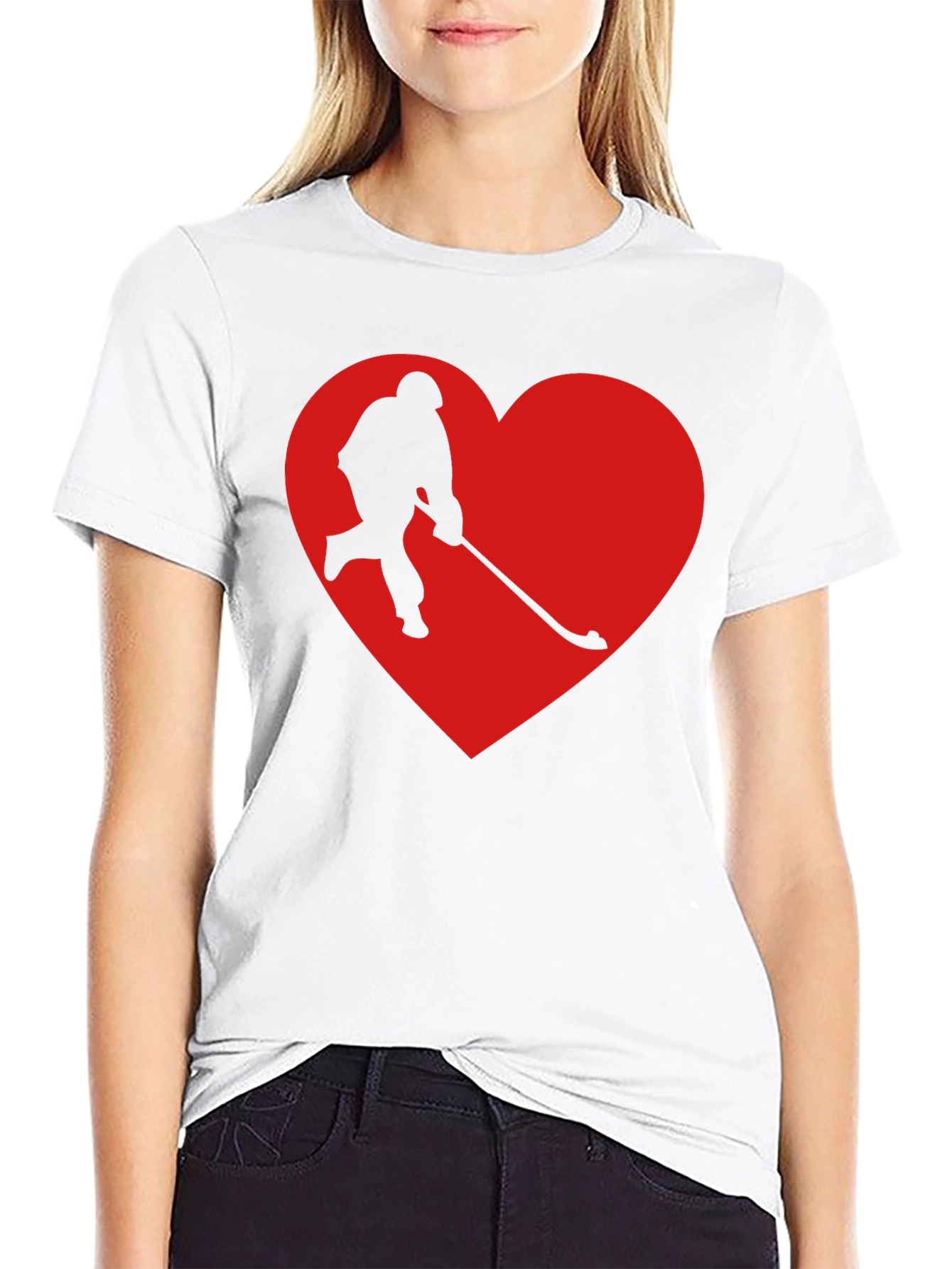 Hockey Love T-Shirt - Black Graphic Tee