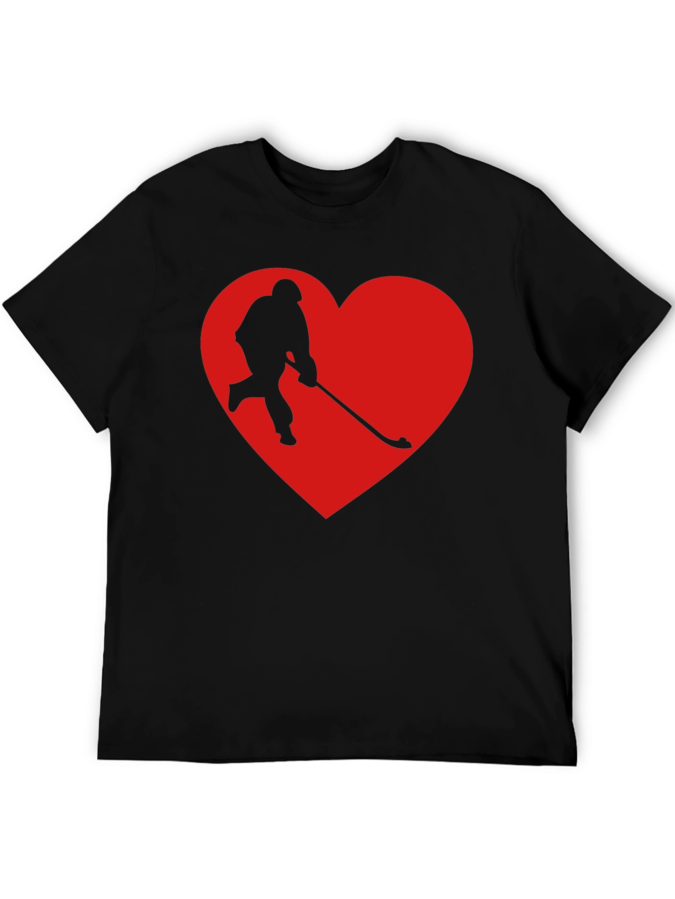 Hockey Love T-Shirt - Black Graphic Tee