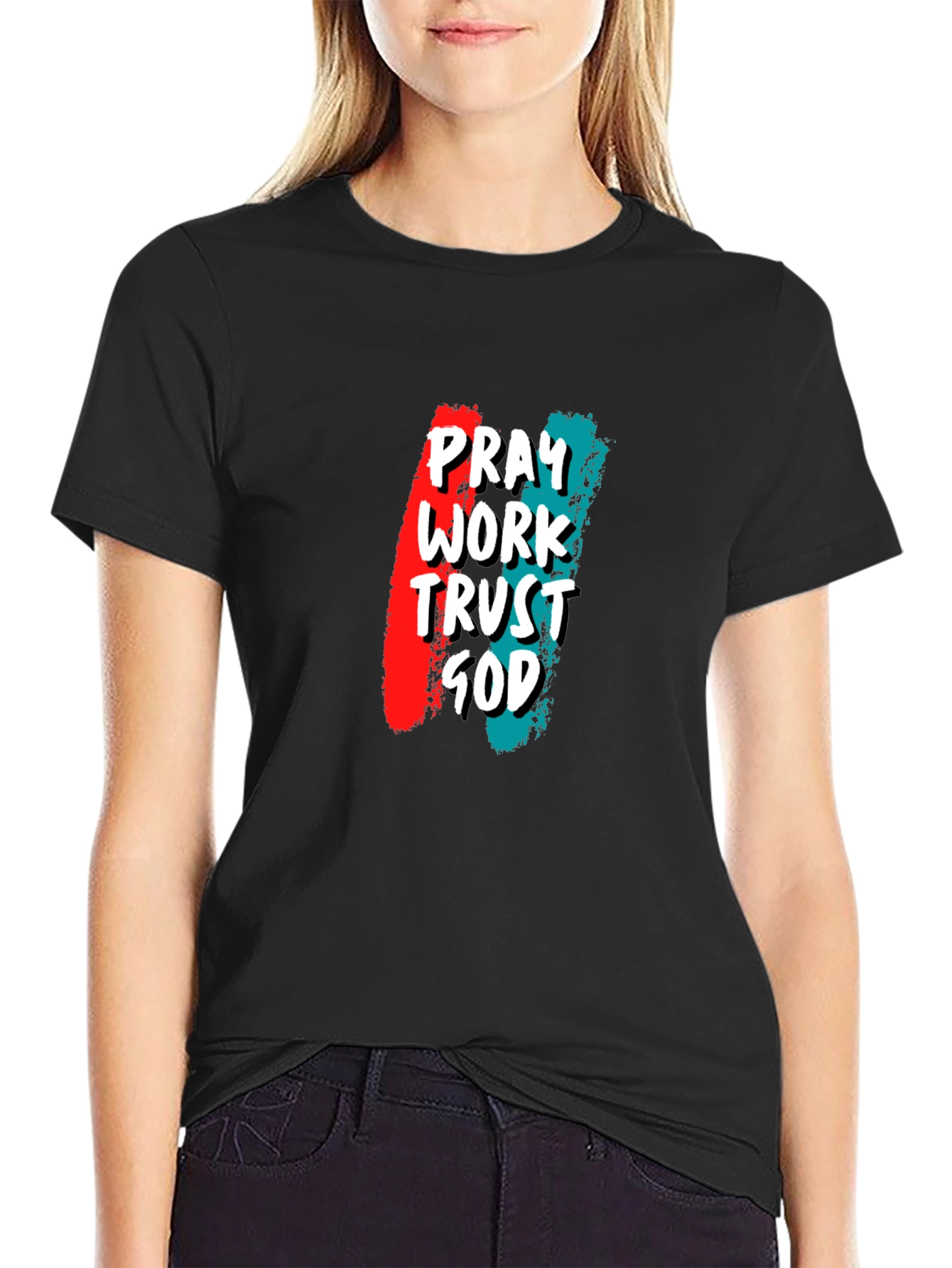 Pray Work Trust God Graphic Tee