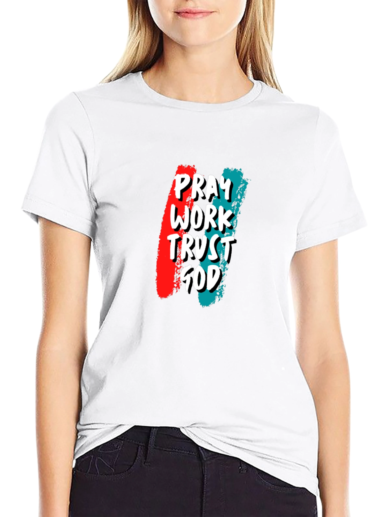 Pray Work Trust God Graphic Tee