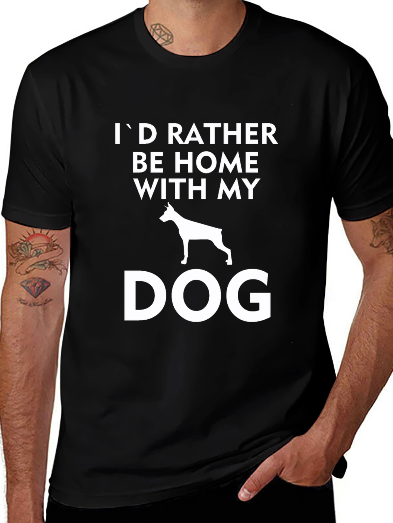Dog Lover T-Shirt - Home with My Dog