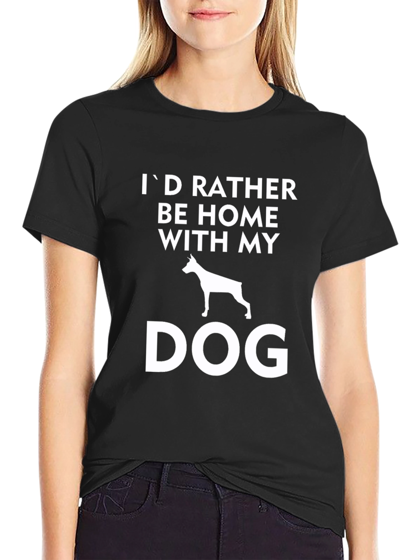 Dog Lover T-Shirt - Home with My Dog