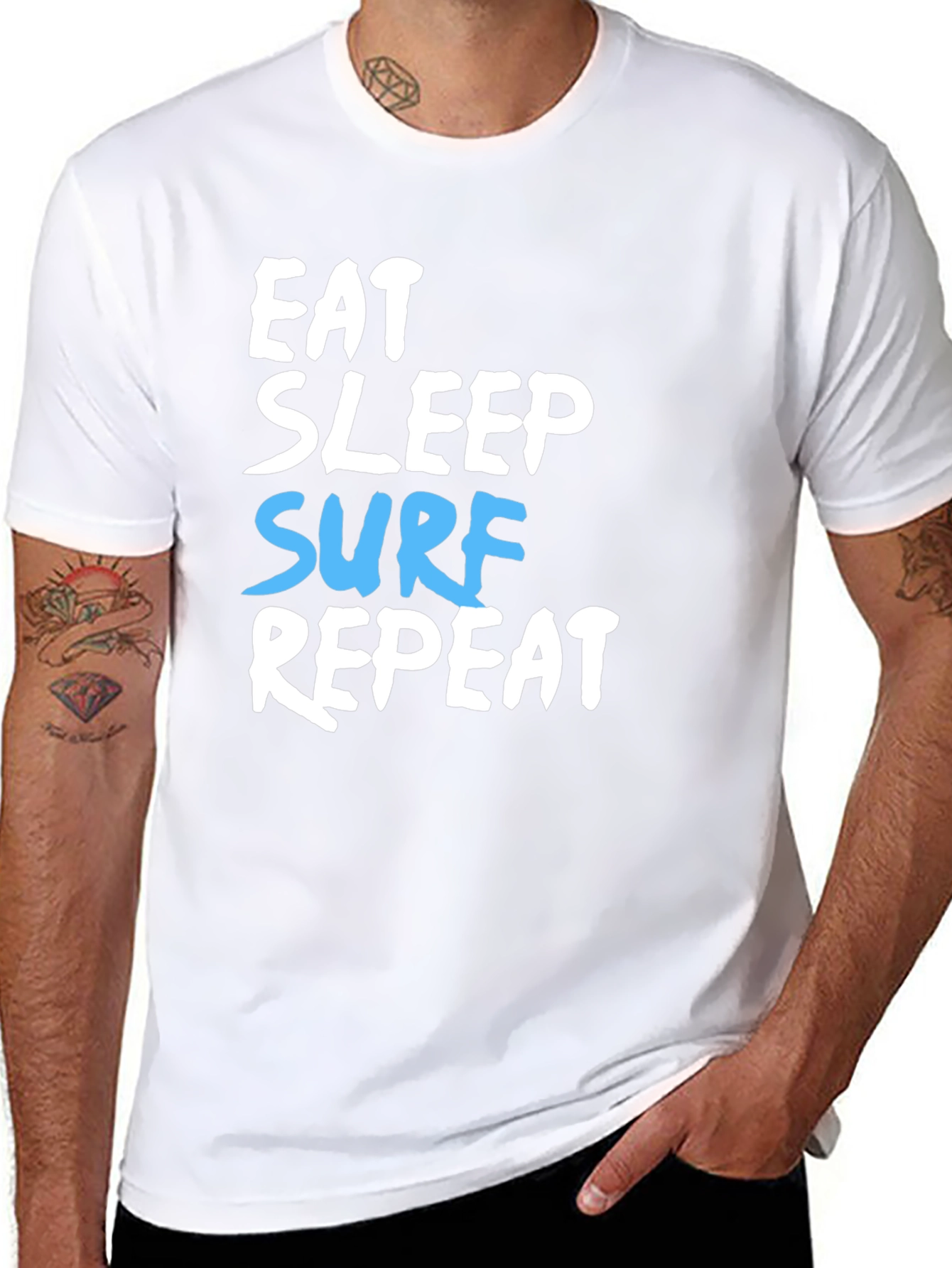 Eat Sleep Surf Repeat Graphic T-Shirt