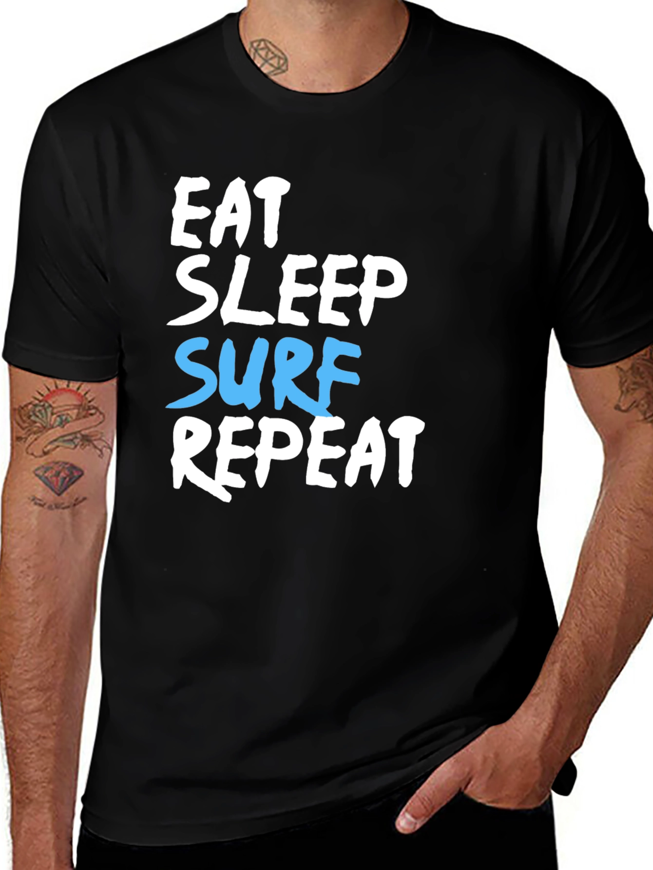 Eat Sleep Surf Repeat Graphic T-Shirt