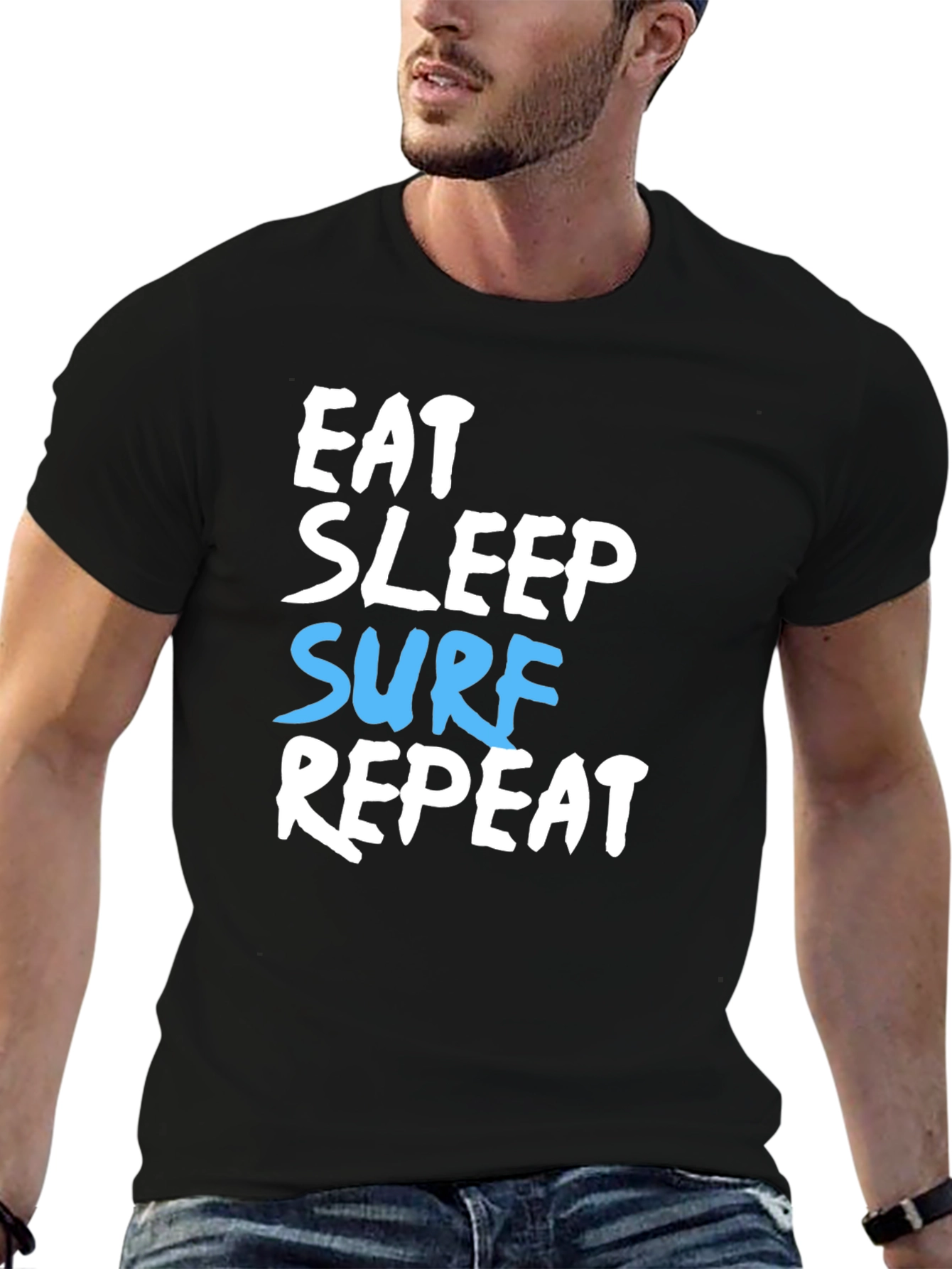 Eat Sleep Surf Repeat Graphic T-Shirt