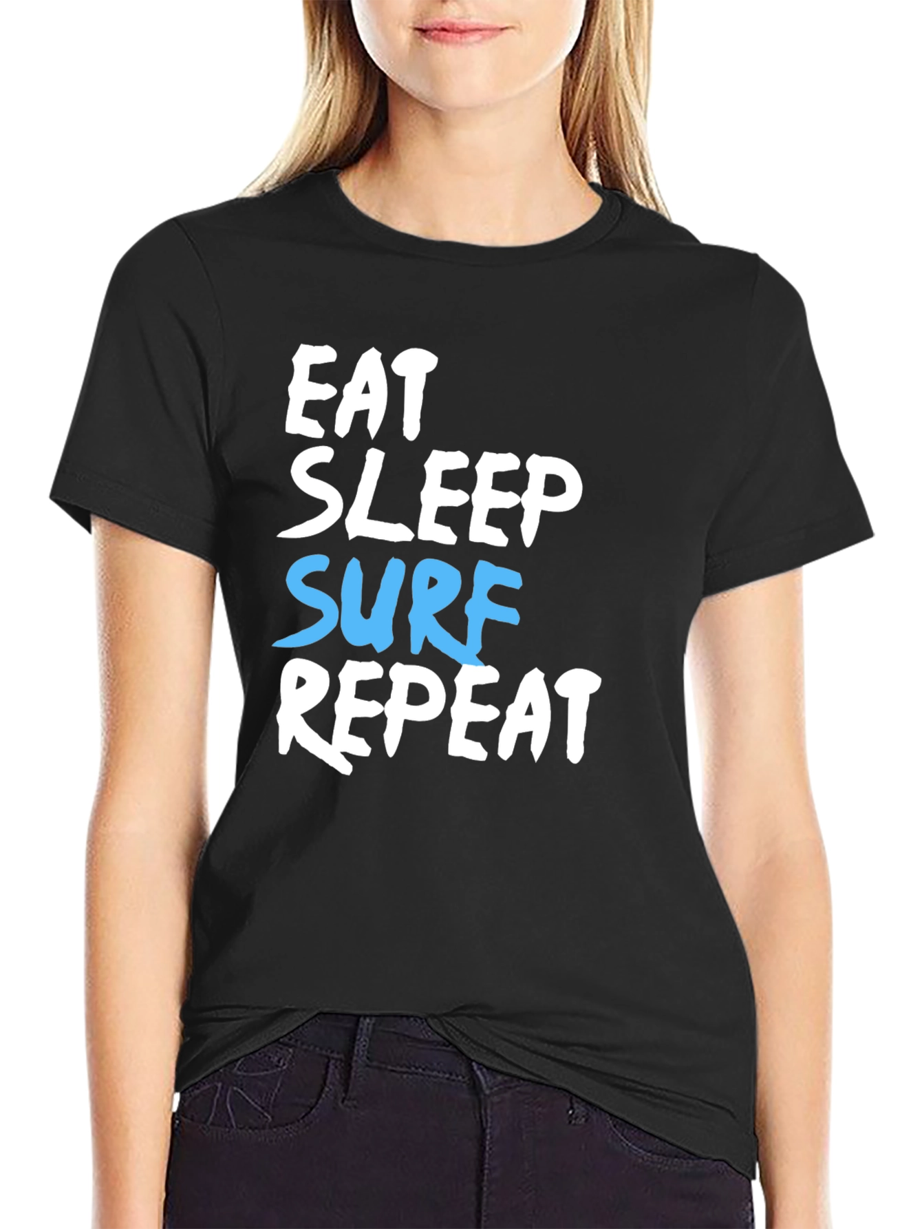 Eat Sleep Surf Repeat Graphic T-Shirt