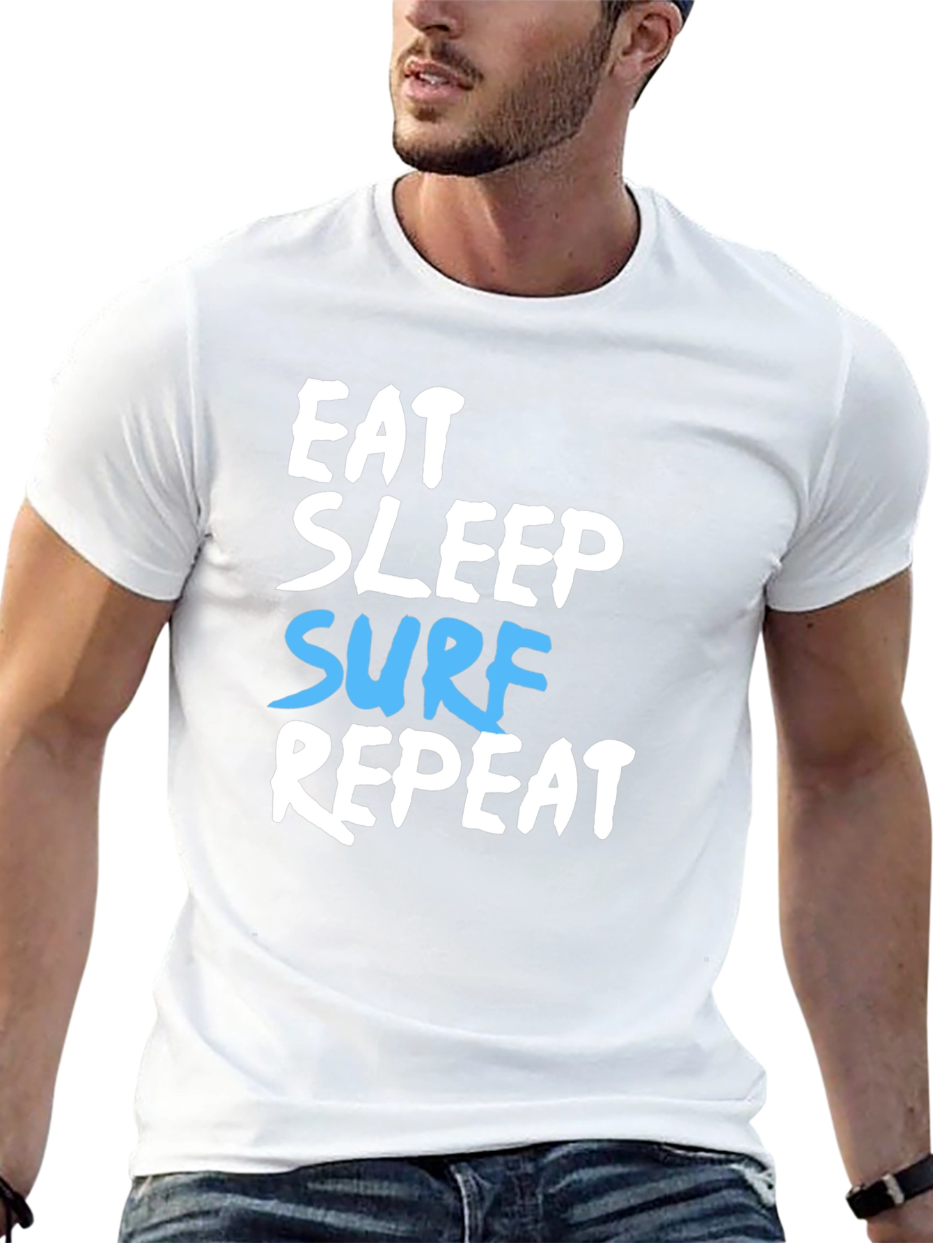 Eat Sleep Surf Repeat Graphic T-Shirt