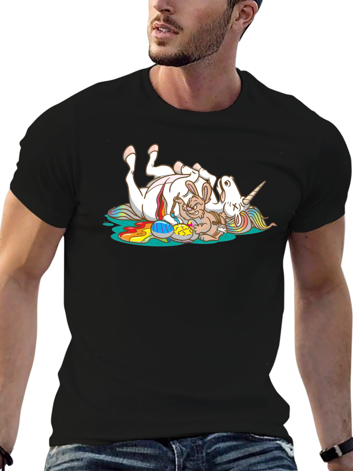 Unicorn and Bunny T-Shirt: Easter Fun!