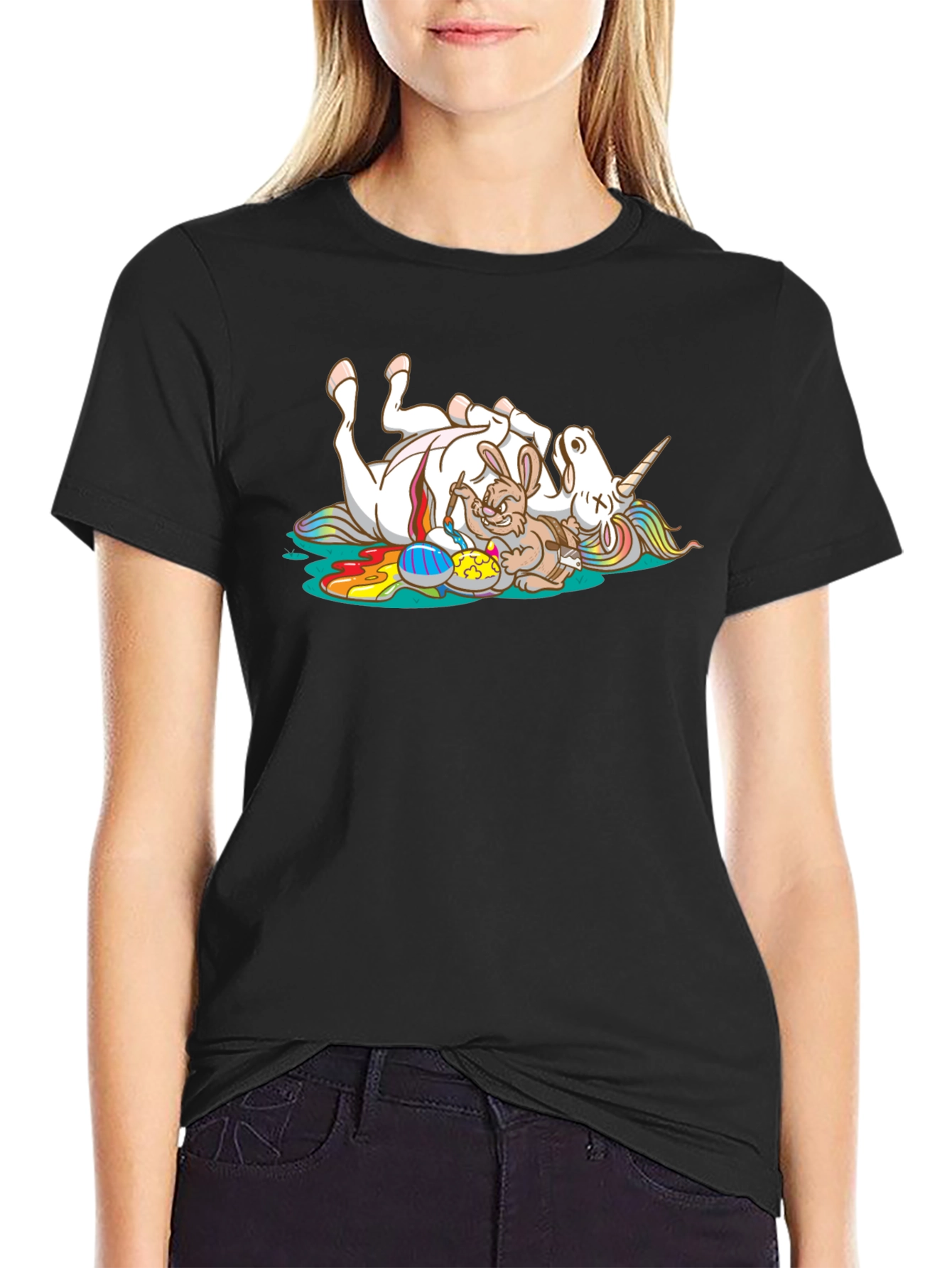 Unicorn and Bunny T-Shirt: Easter Fun!