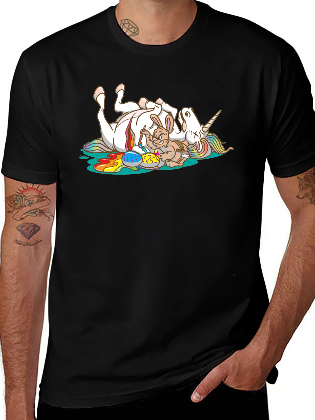 Unicorn and Bunny T-Shirt: Easter Fun!