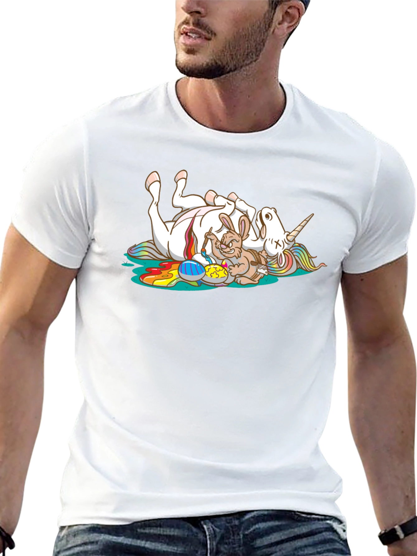 Unicorn and Bunny T-Shirt: Easter Fun!