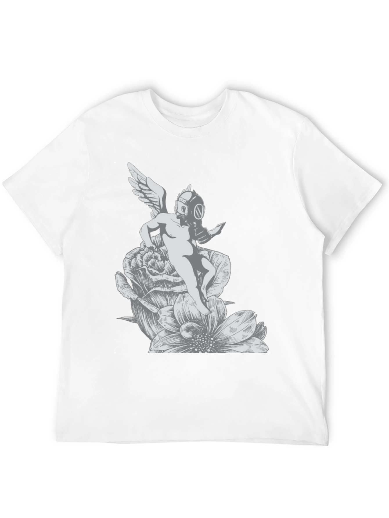 Gas Mask Angel T-Shirt - Unique Graphic Tee