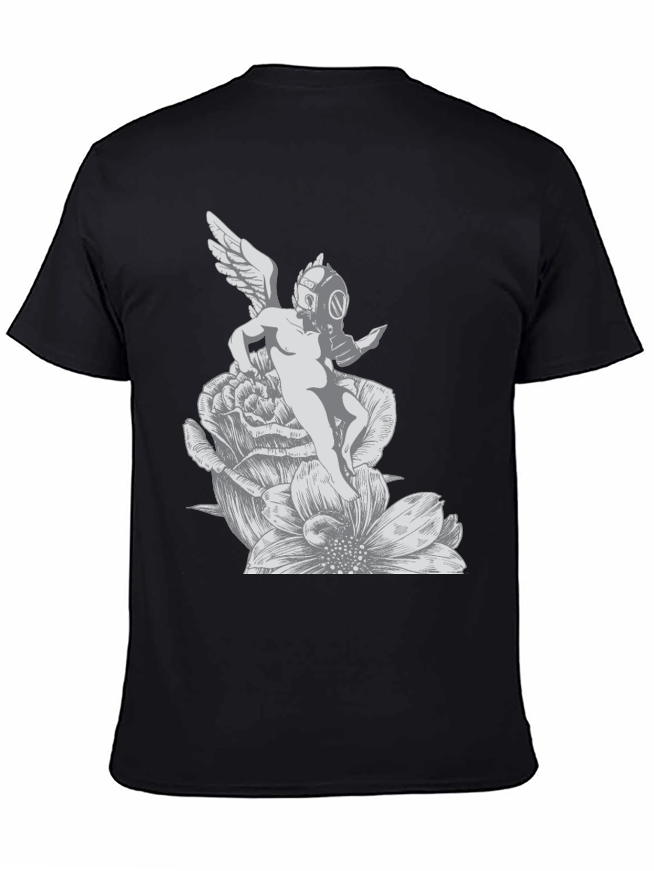 Gas Mask Angel T-Shirt - Unique Graphic Tee