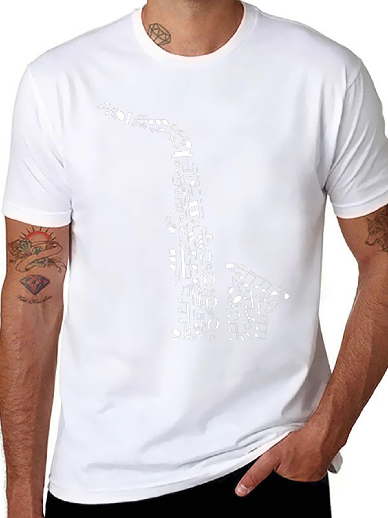 Music Notes Saxophone T-Shirt