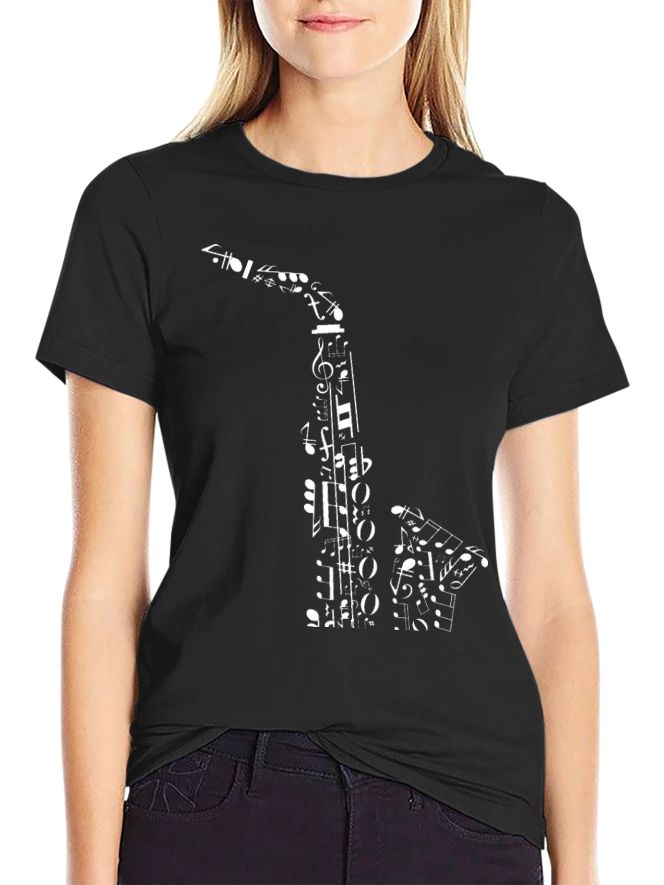 Music Notes Saxophone T-Shirt