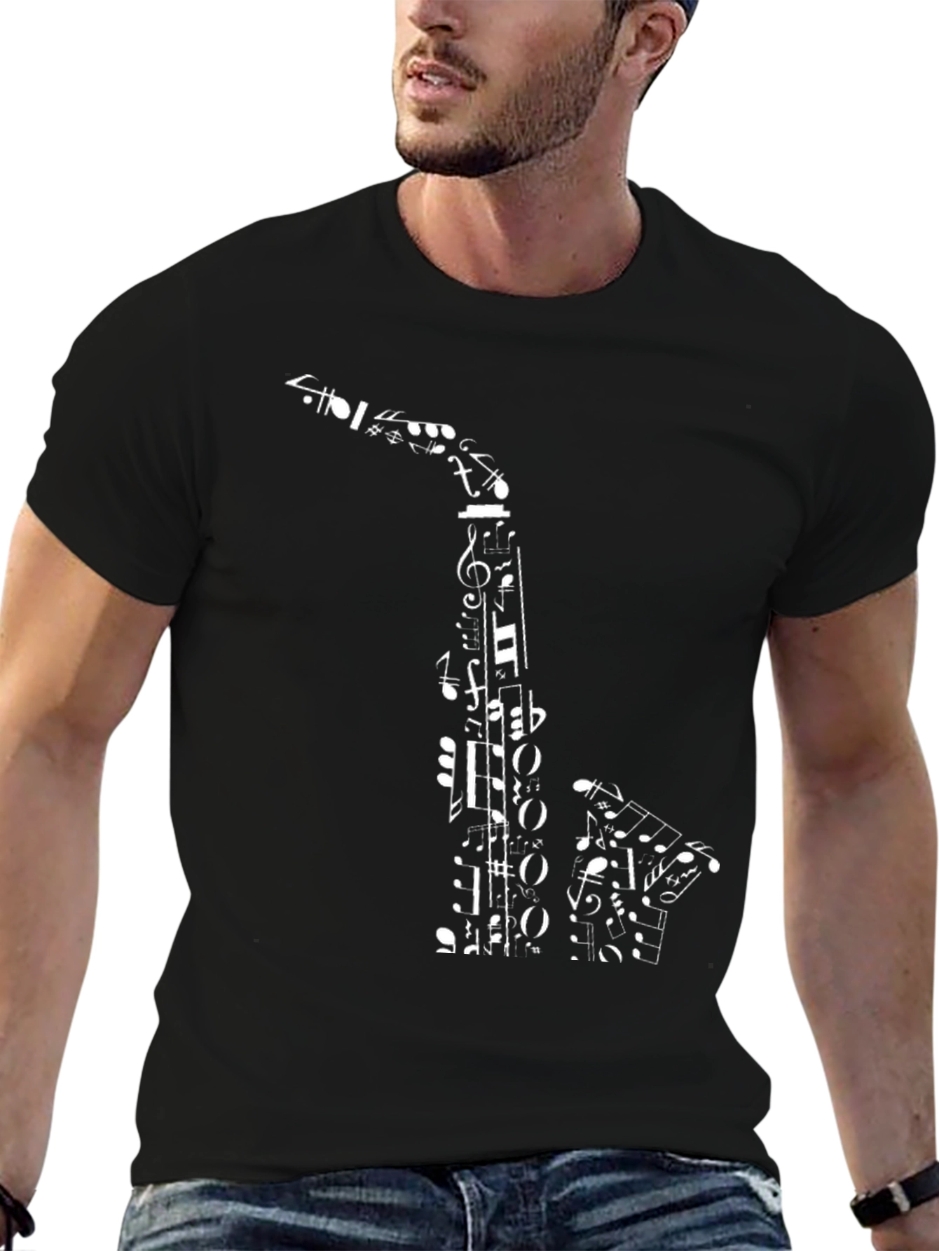 Music Notes Saxophone T-Shirt