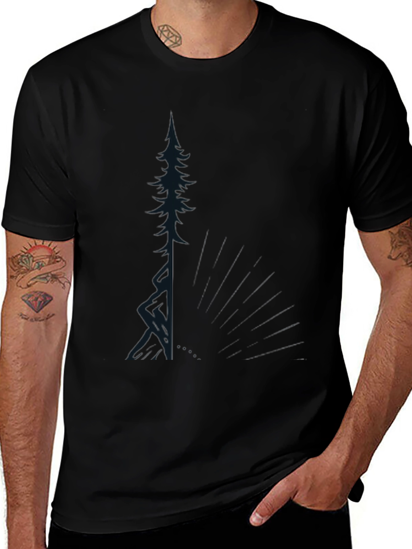 Mountain Pine Graphic Tee - Black