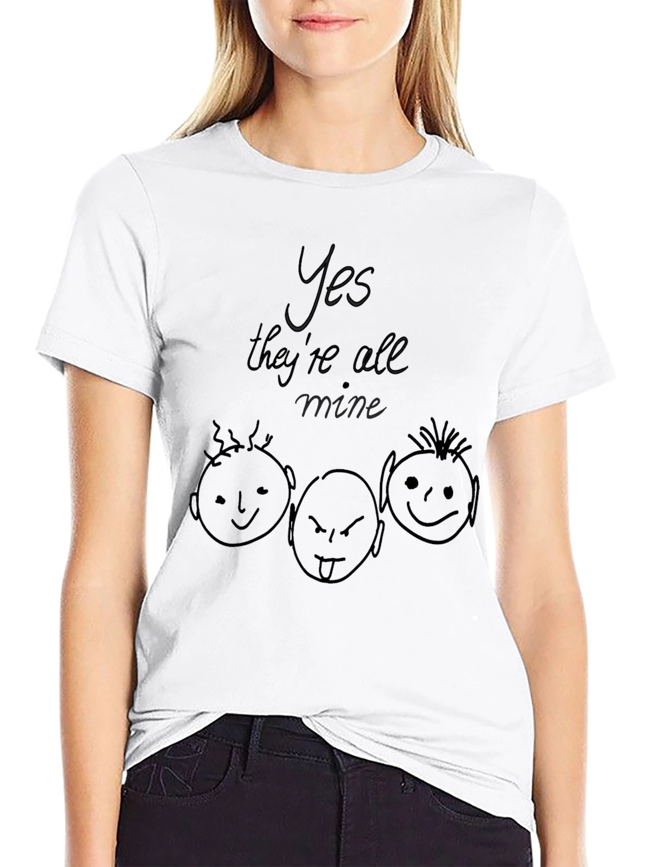 Yes Theyre All Mine T-Shirt - Black Graphic Tee