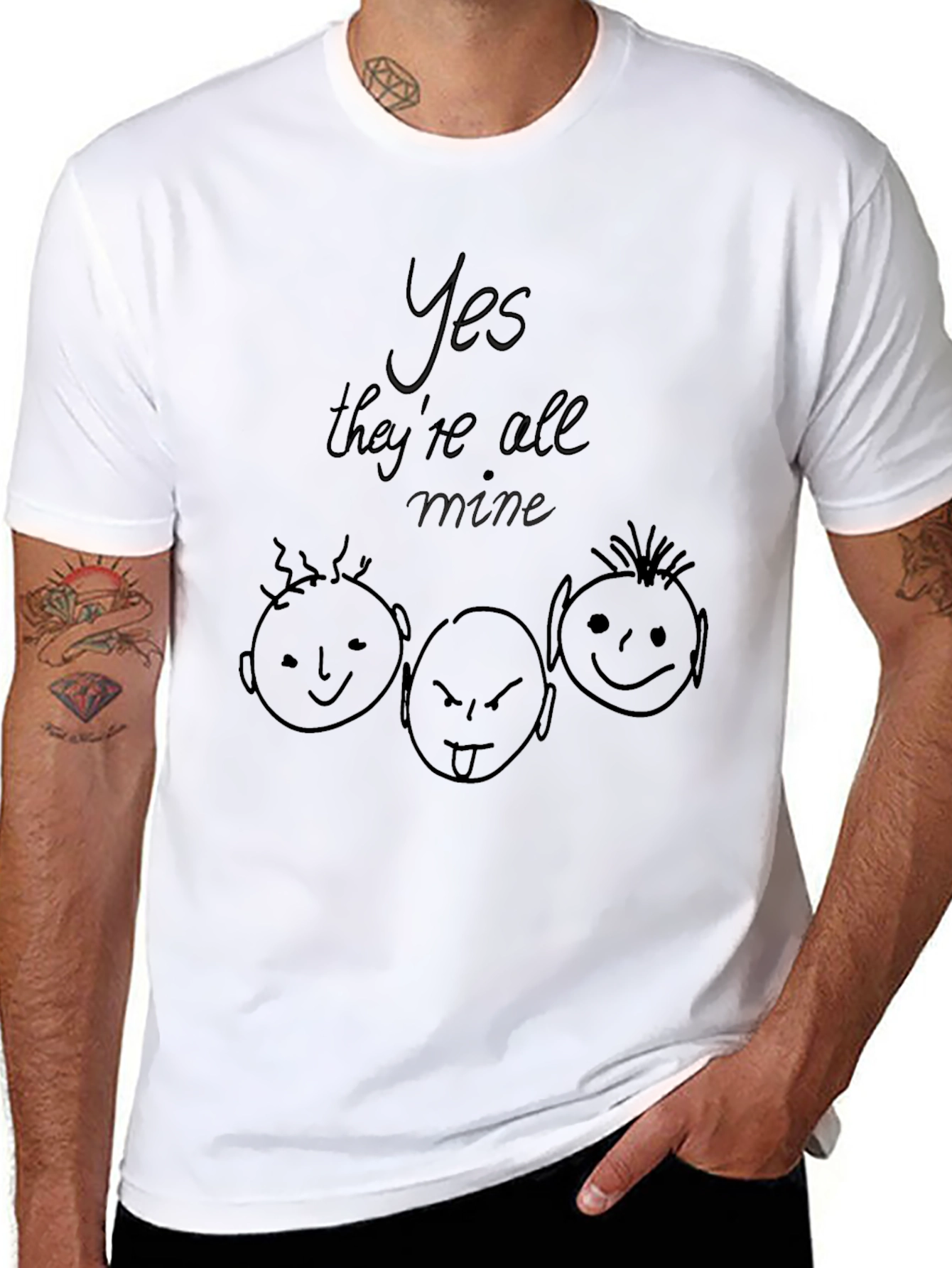 Yes Theyre All Mine T-Shirt - Black Graphic Tee