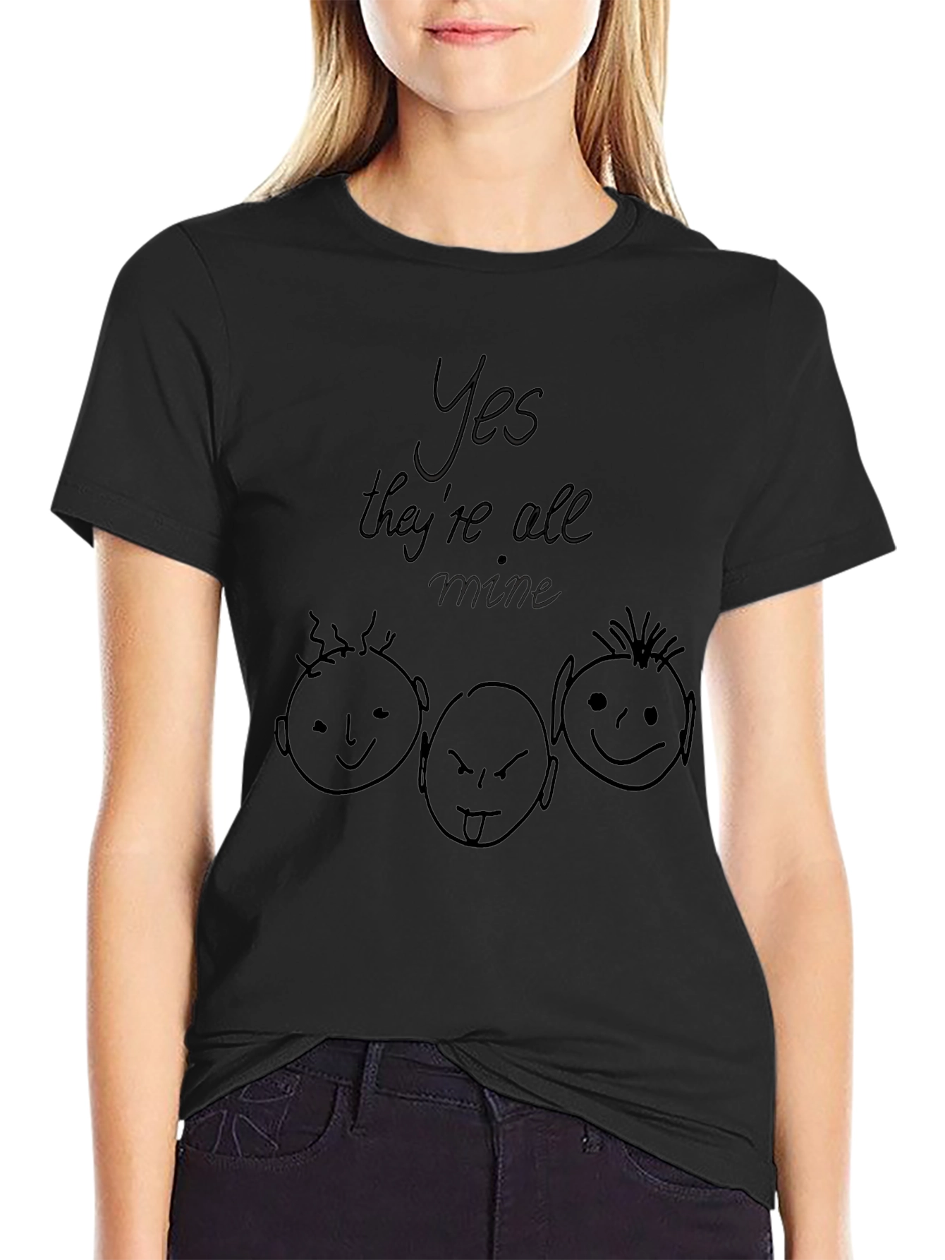 Yes Theyre All Mine T-Shirt - Black Graphic Tee