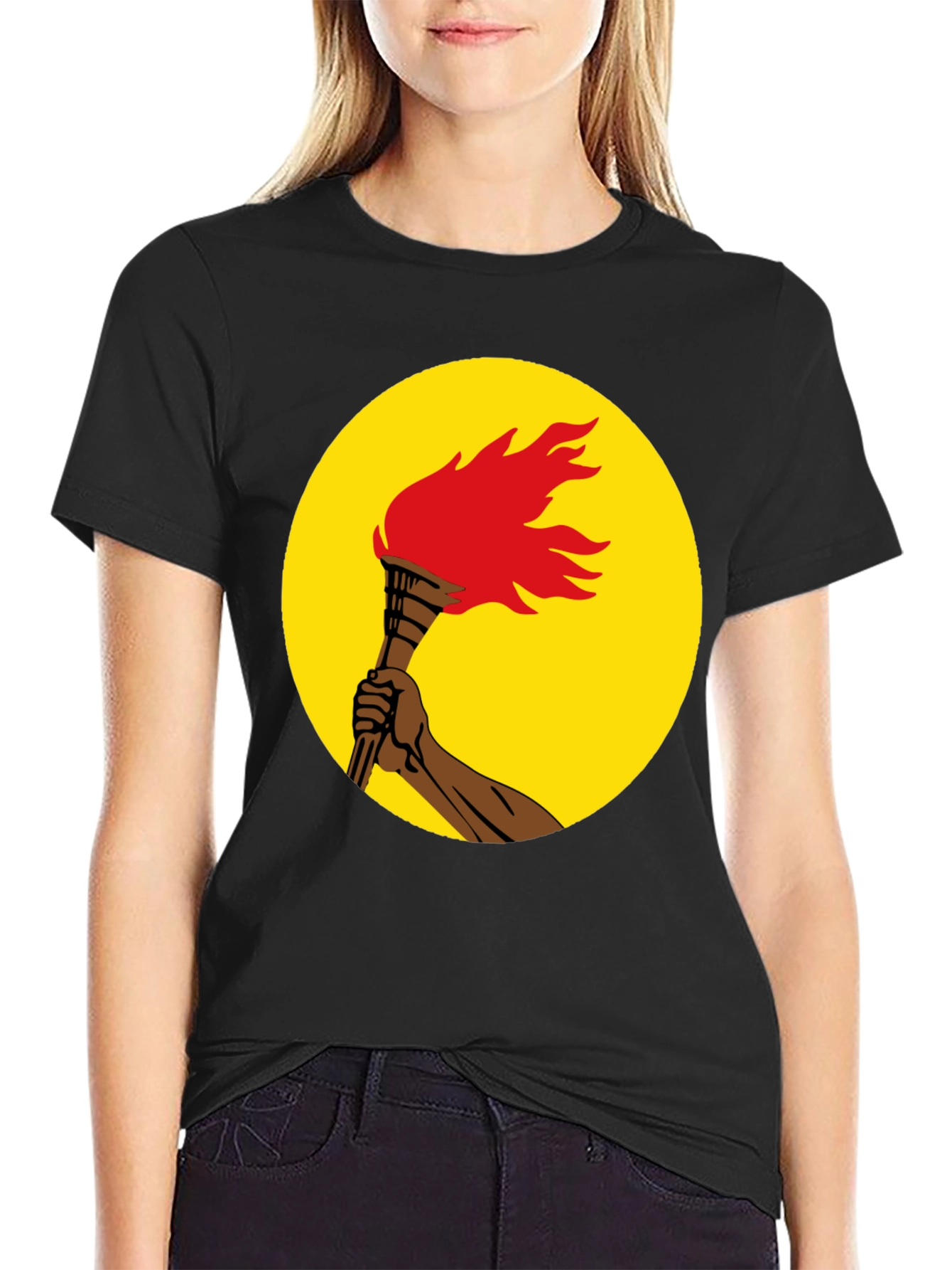 Torch Graphic Tee - Black Unisex T-Shirt
