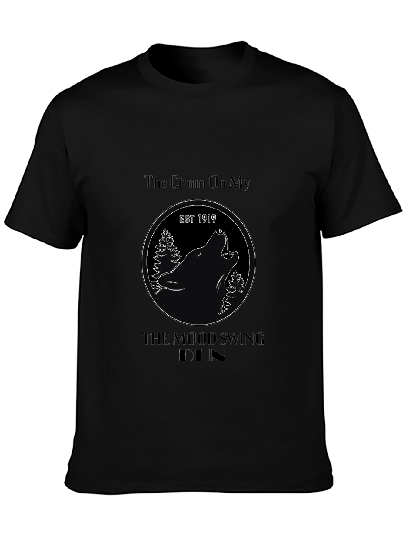The Chain On My Mood Swing Unisex Black T-Shirt