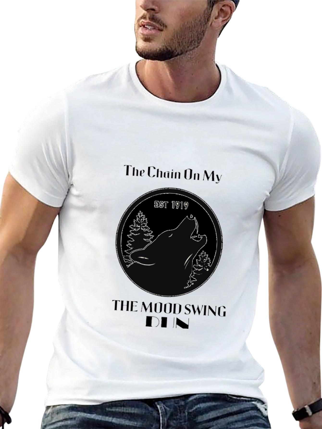 The Chain On My Mood Swing Unisex Black T-Shirt