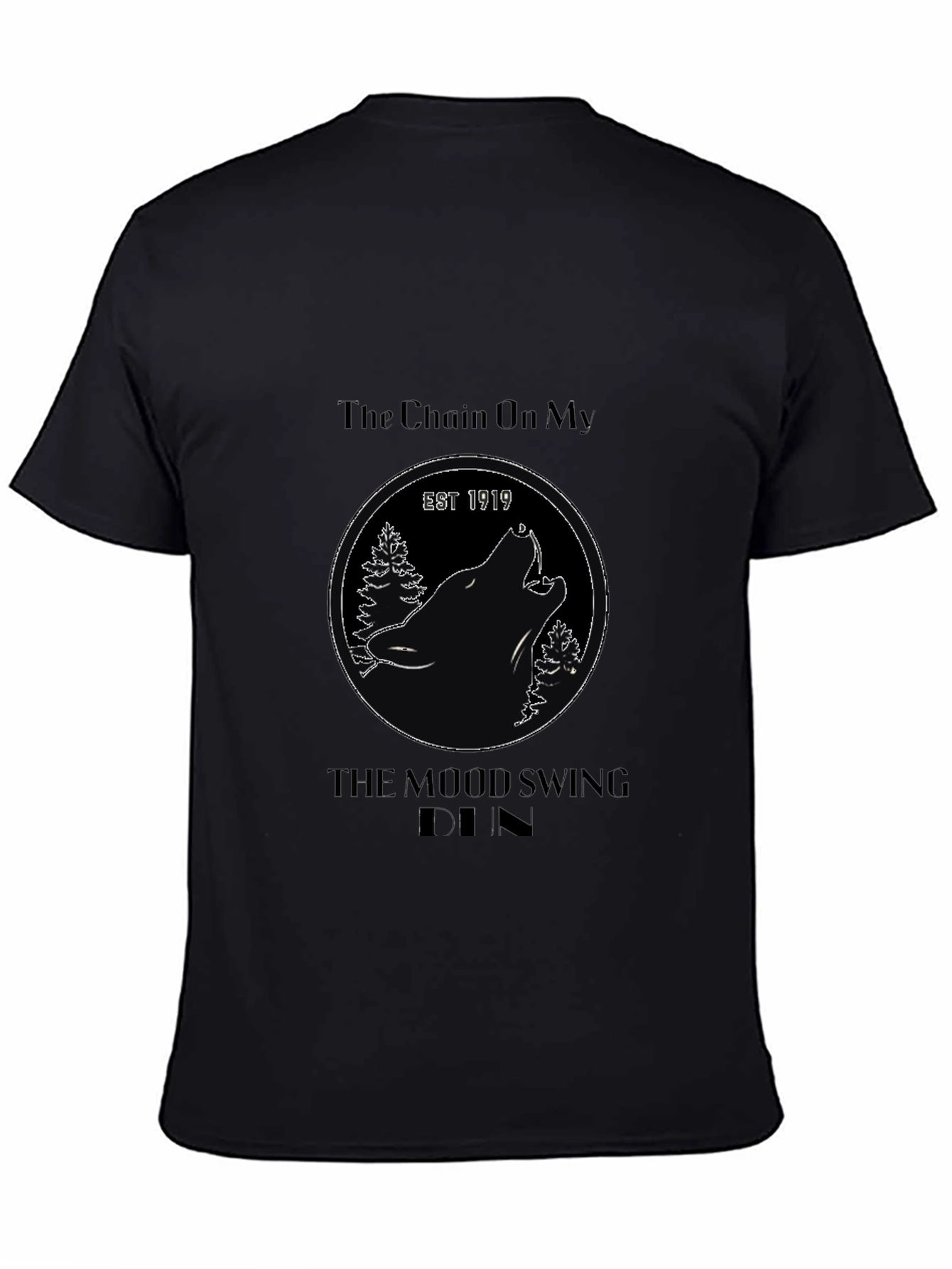 The Chain On My Mood Swing Unisex Black T-Shirt