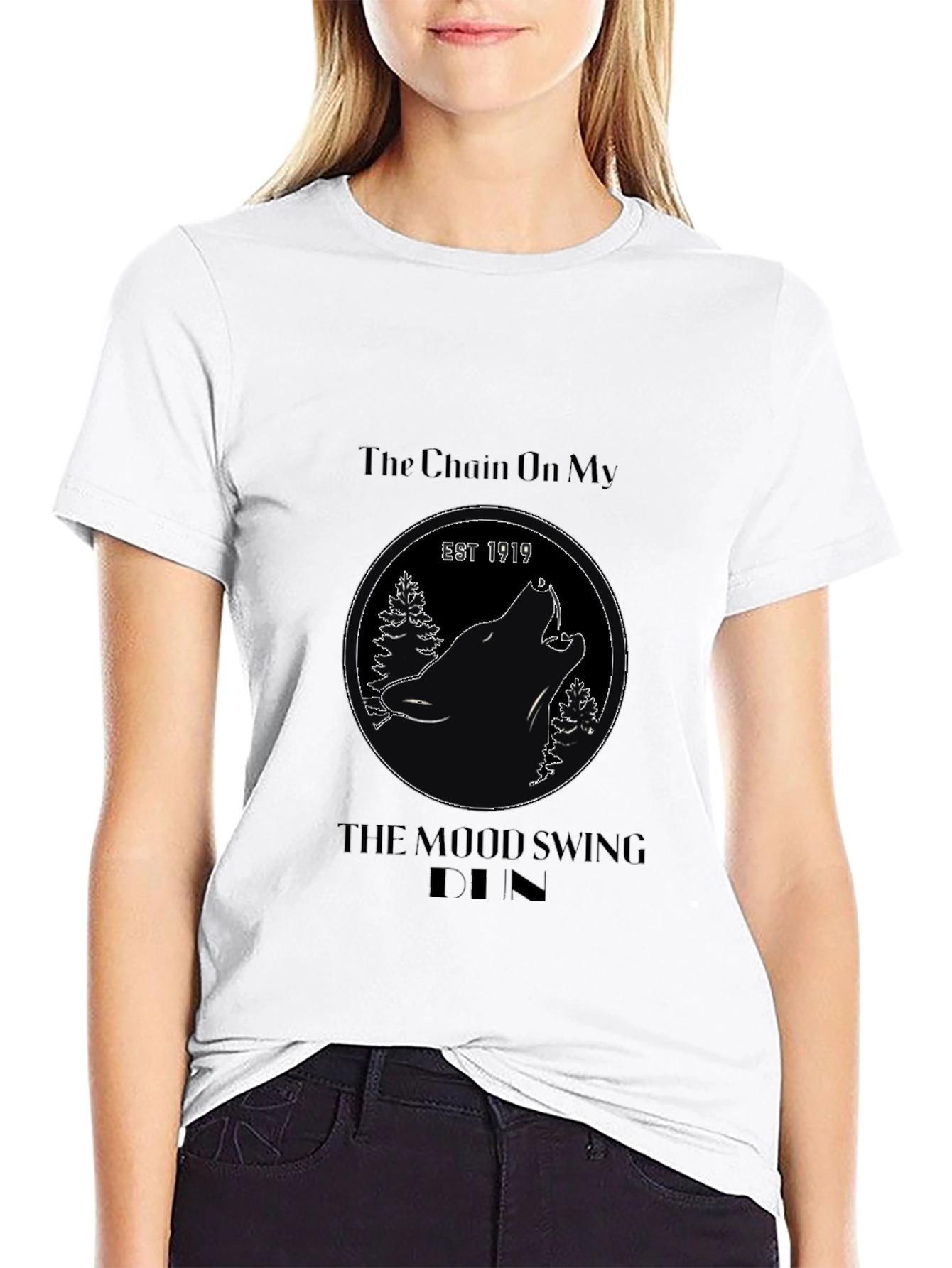 The Chain On My Mood Swing Unisex Black T-Shirt