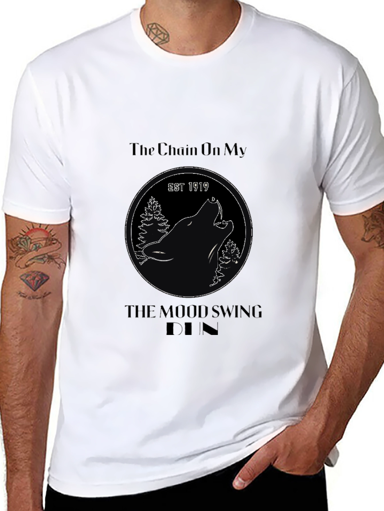 The Chain On My Mood Swing Unisex Black T-Shirt