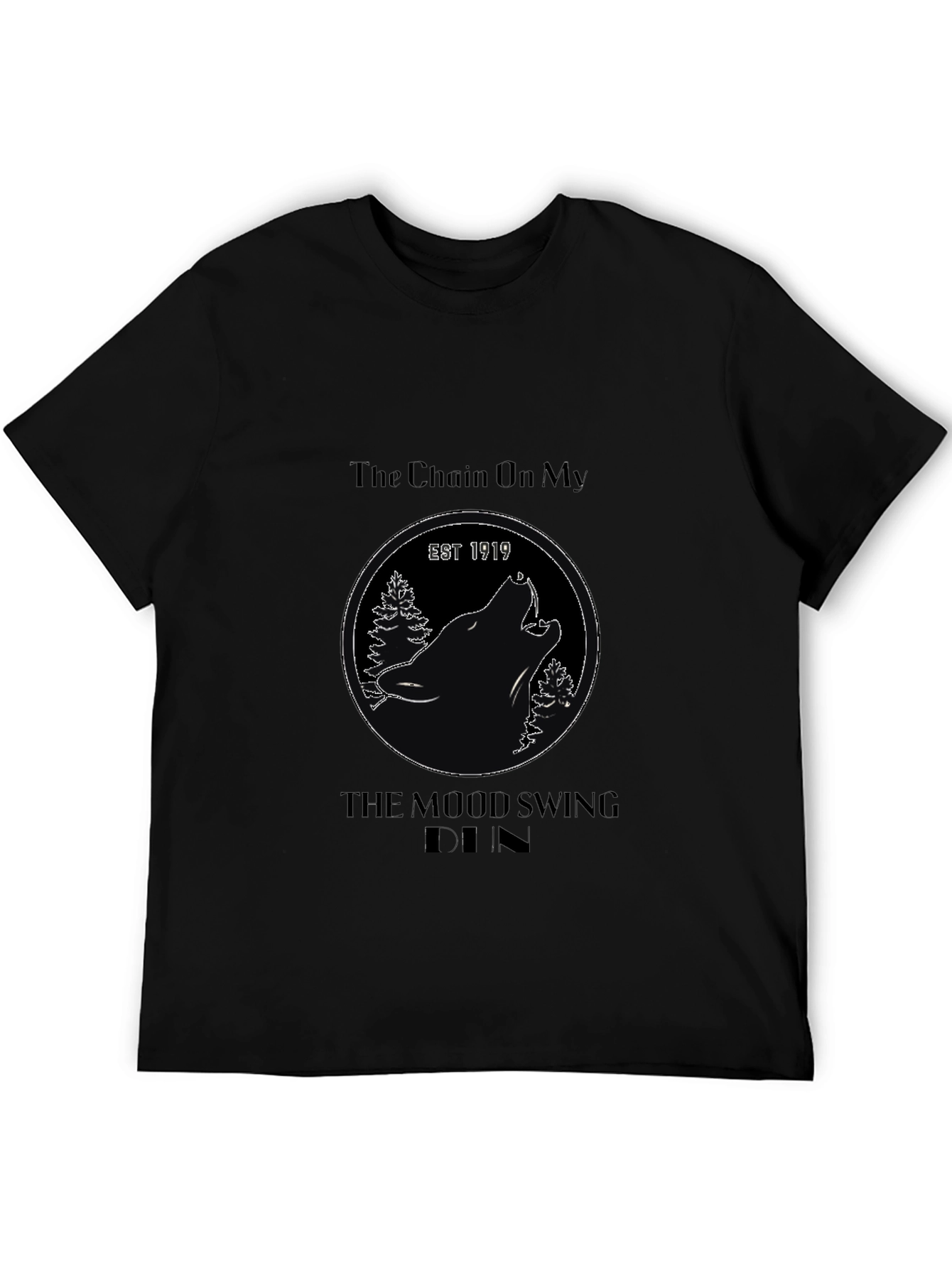 The Chain On My Mood Swing Unisex Black T-Shirt
