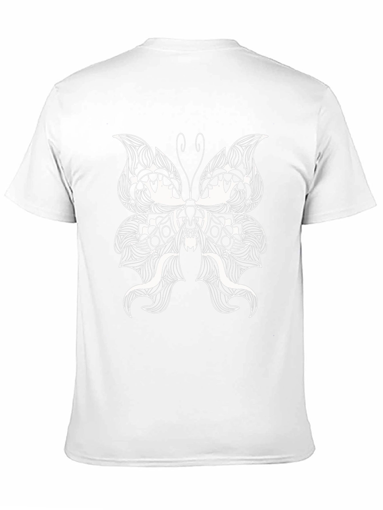 Butterfly Bat Graphic Tee - Black Cotton Blend T-Shirt