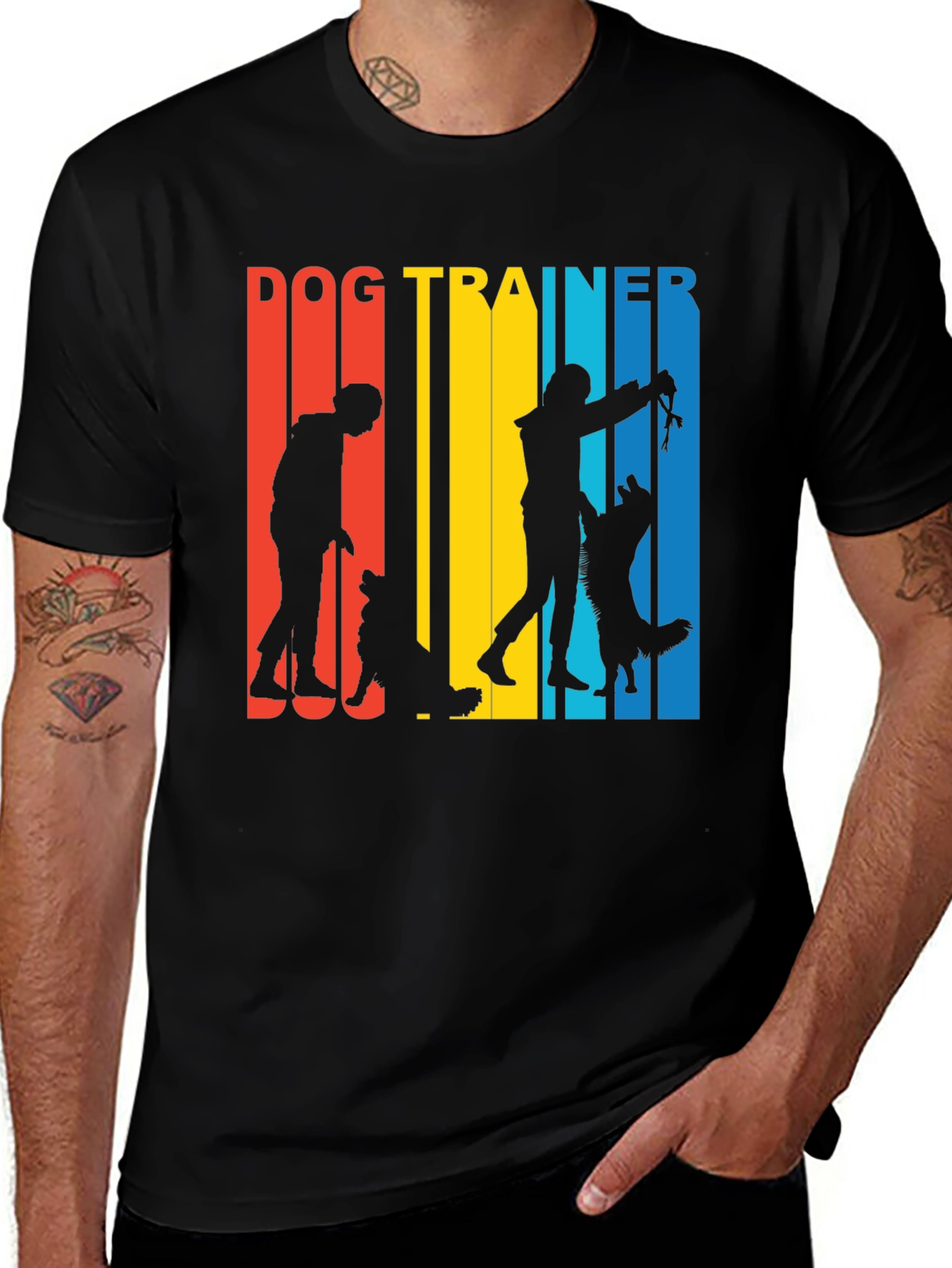 Dog Trainer Graphic Tee - Mens Black T-Shirt