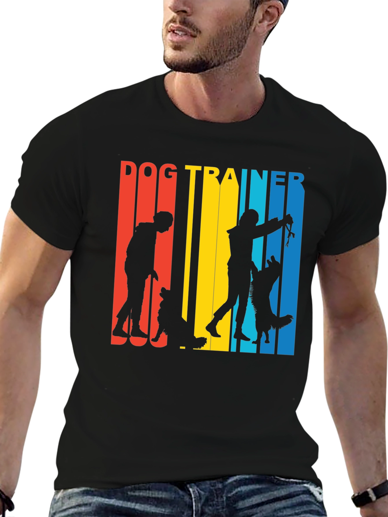 Dog Trainer Graphic Tee - Mens Black T-Shirt