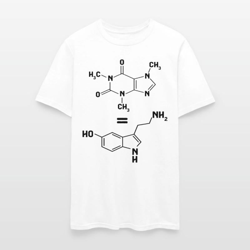 Caffeine Equals Serotonin Molecule Dopamine